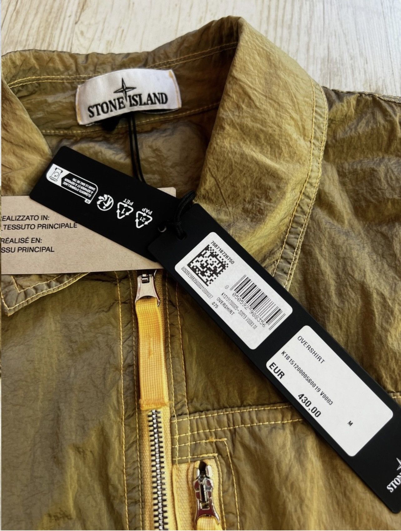 Stone Island Stone Island Nylon Metal Zip Overshirt – Mustard – Size M Size US M / EU 48-50 / 2 - 8 Thumbnail