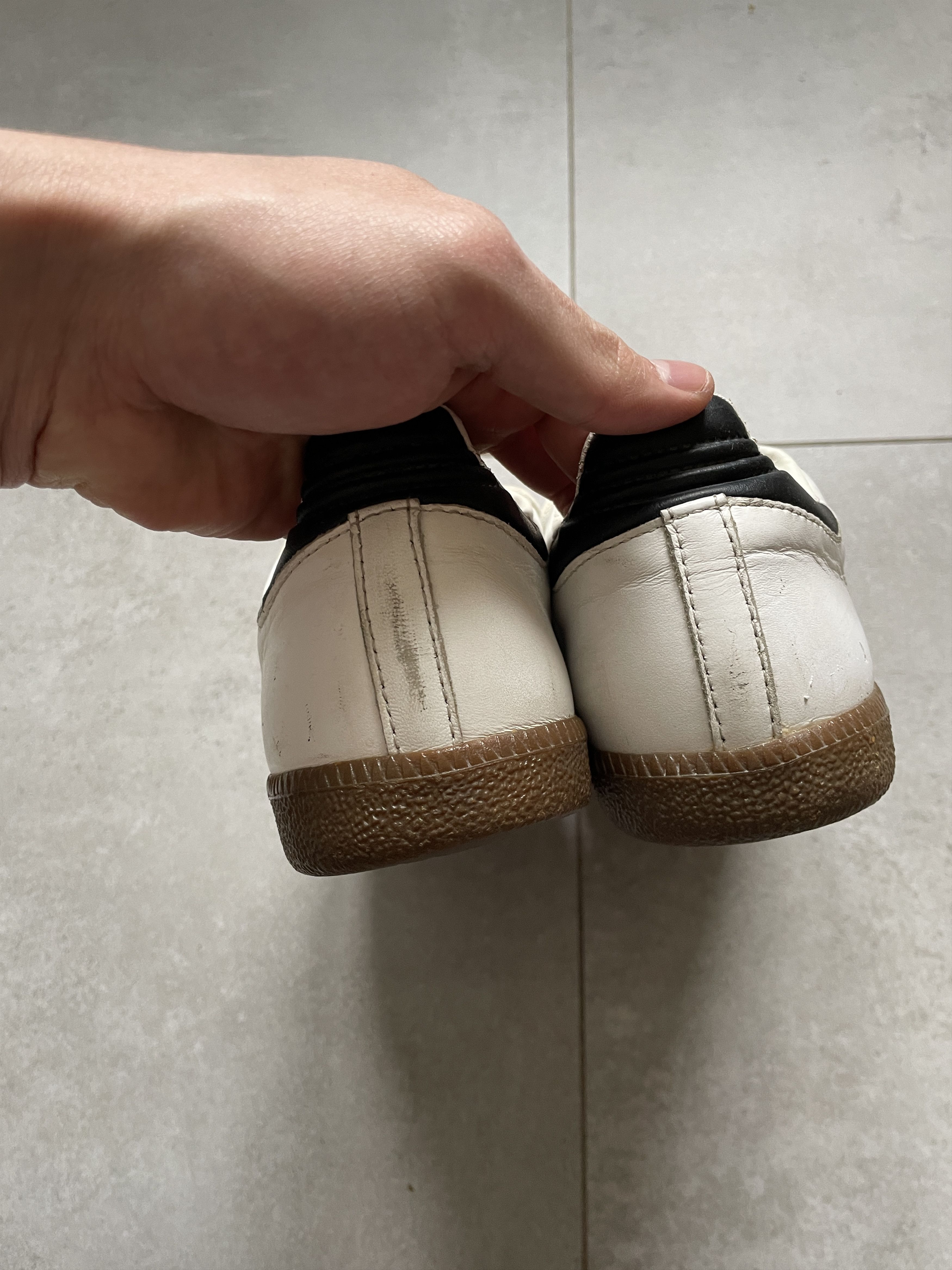 Adidas × Leather Y2K ADIDAS WHITE BEIGE LEATHER SAMBA SNEAKERS Size US 8.5 / EU 41-42 - 11 Thumbnail