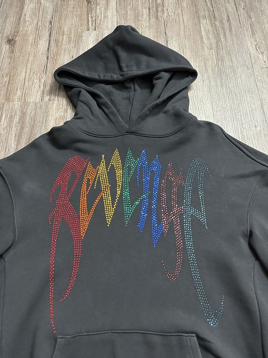 Revenge rainbow best sale rhinestone hoodie