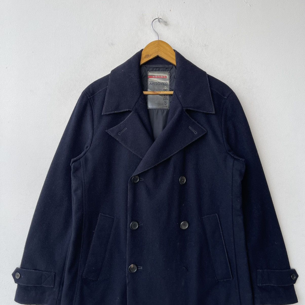 Prada Archival Prada SGV922 Double Breasted Virgin Wool Peacoat Size US M / EU 48-50 / 2 - 5 Thumbnail