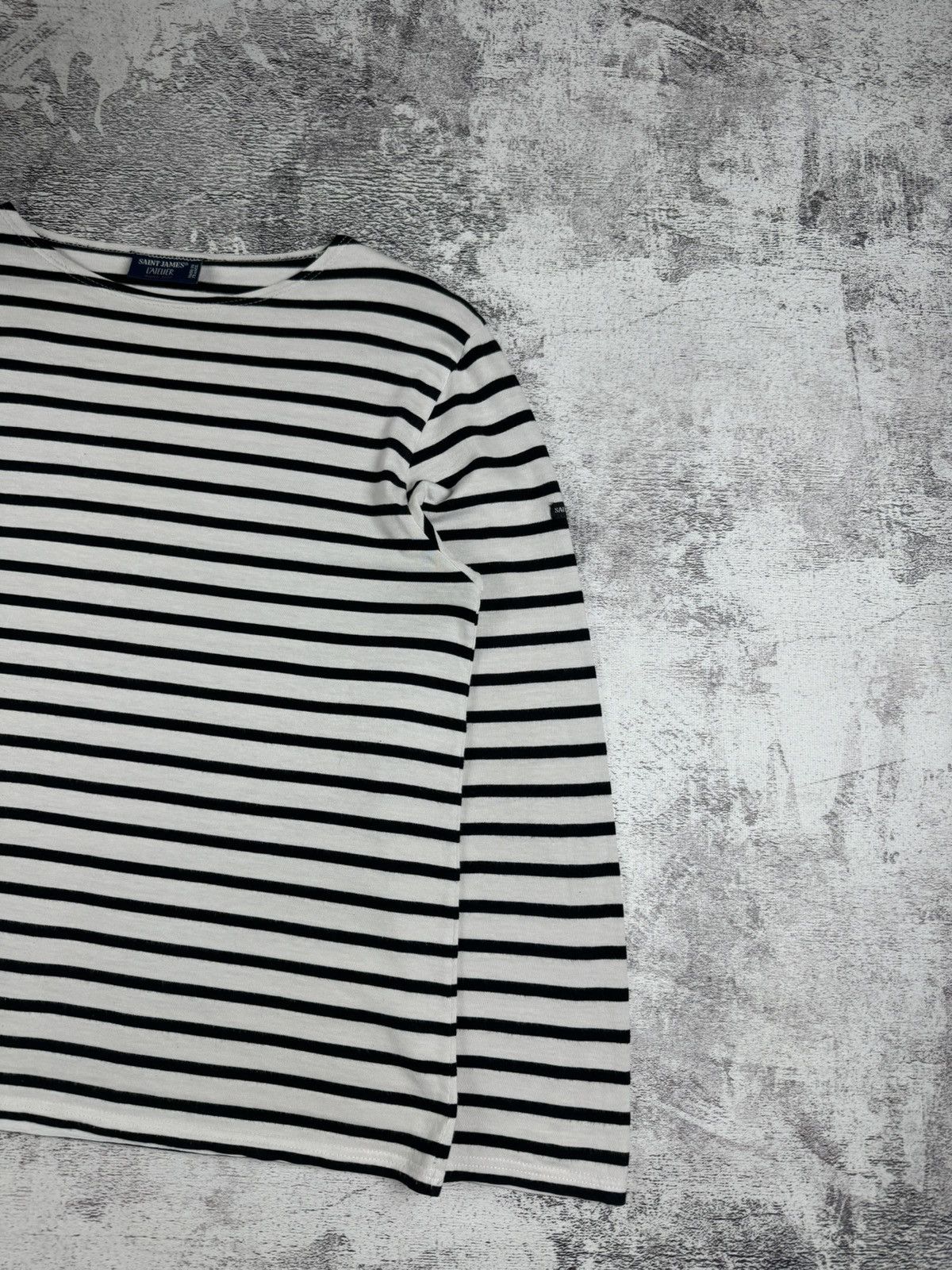 Saint James Vintage 90S Made in France Saint James Striped Longsleeve Size S / US 4 / IT 40 - 9 Thumbnail