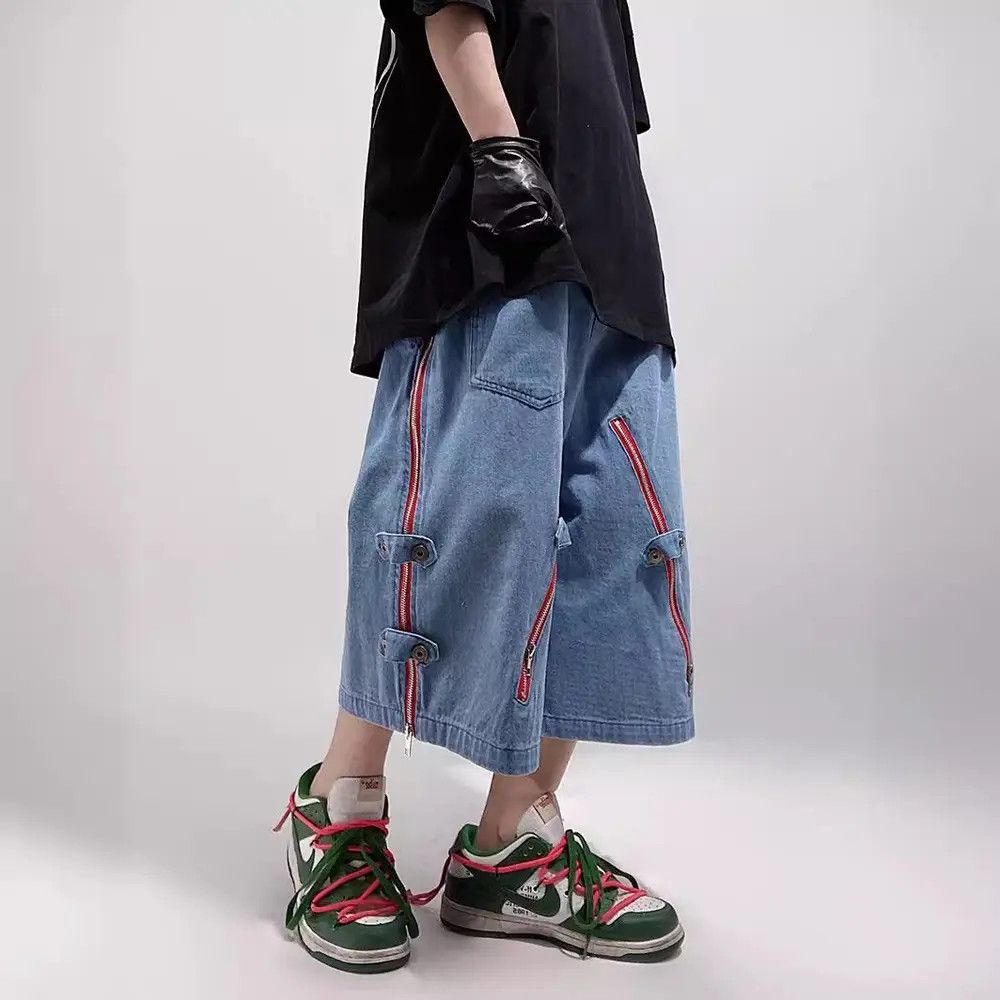 Japanese Brand × Jean Blue Cargo Denim Jeans Size US 30 / EU 46 - 2 Thumbnail