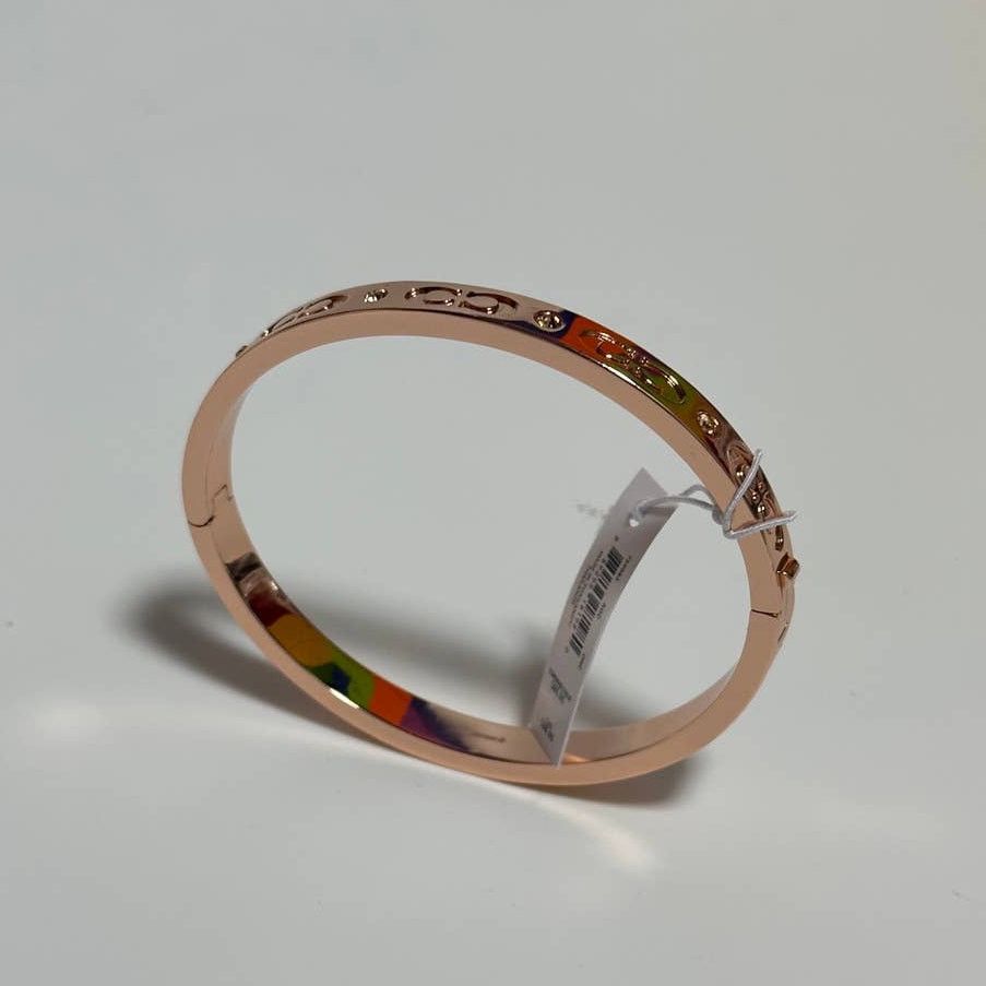 Coach Coach Rose Gold Kissing C Bangle Bracelet Size ONE SIZE - 4 Thumbnail
