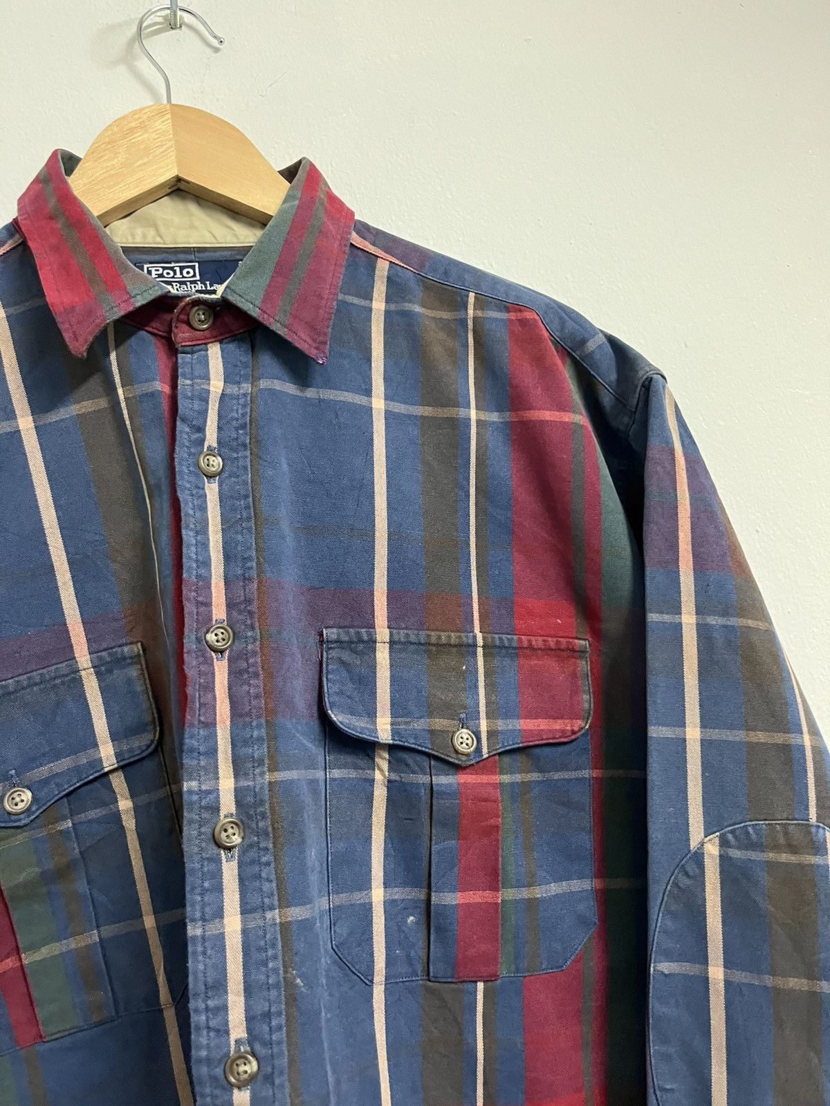 Polo Ralph Lauren VINTAGE 90s🔥 POLO RL OUTDOOR DISTRESSED plaid canvas Size US L / EU 52-54 / 3 - 11 Thumbnail