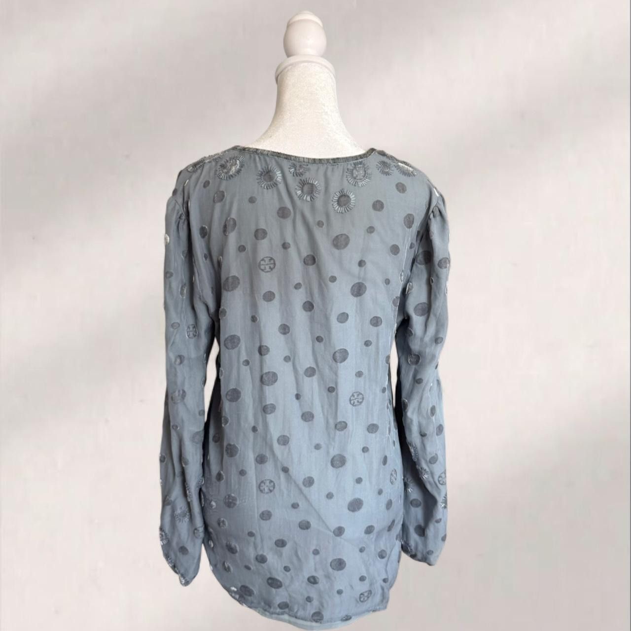 Tory Burch Tory Burch blue sheer blouse Size M / US 6-8 / IT 42-44 - 7 Thumbnail