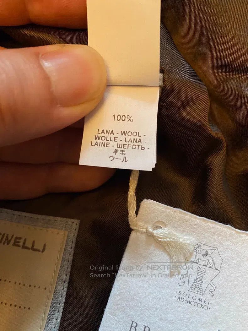 Brunello Cucinelli brunello cucinelli Double-breasted suit set, pure wool fab Size 50L - 6 Thumbnail