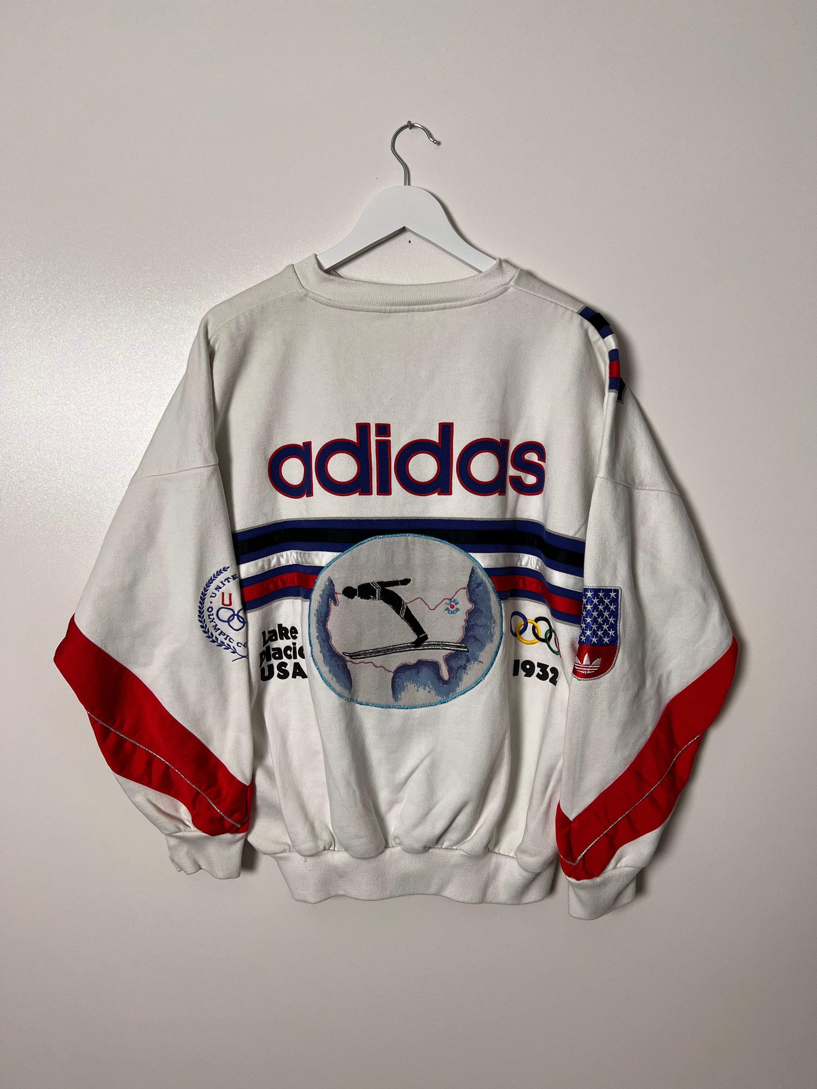 Adidas 90's Adidas Lake Placid Olympic Games 1980 Sweatshirt Size US L / EU 52-54 / 3 - 7 Thumbnail