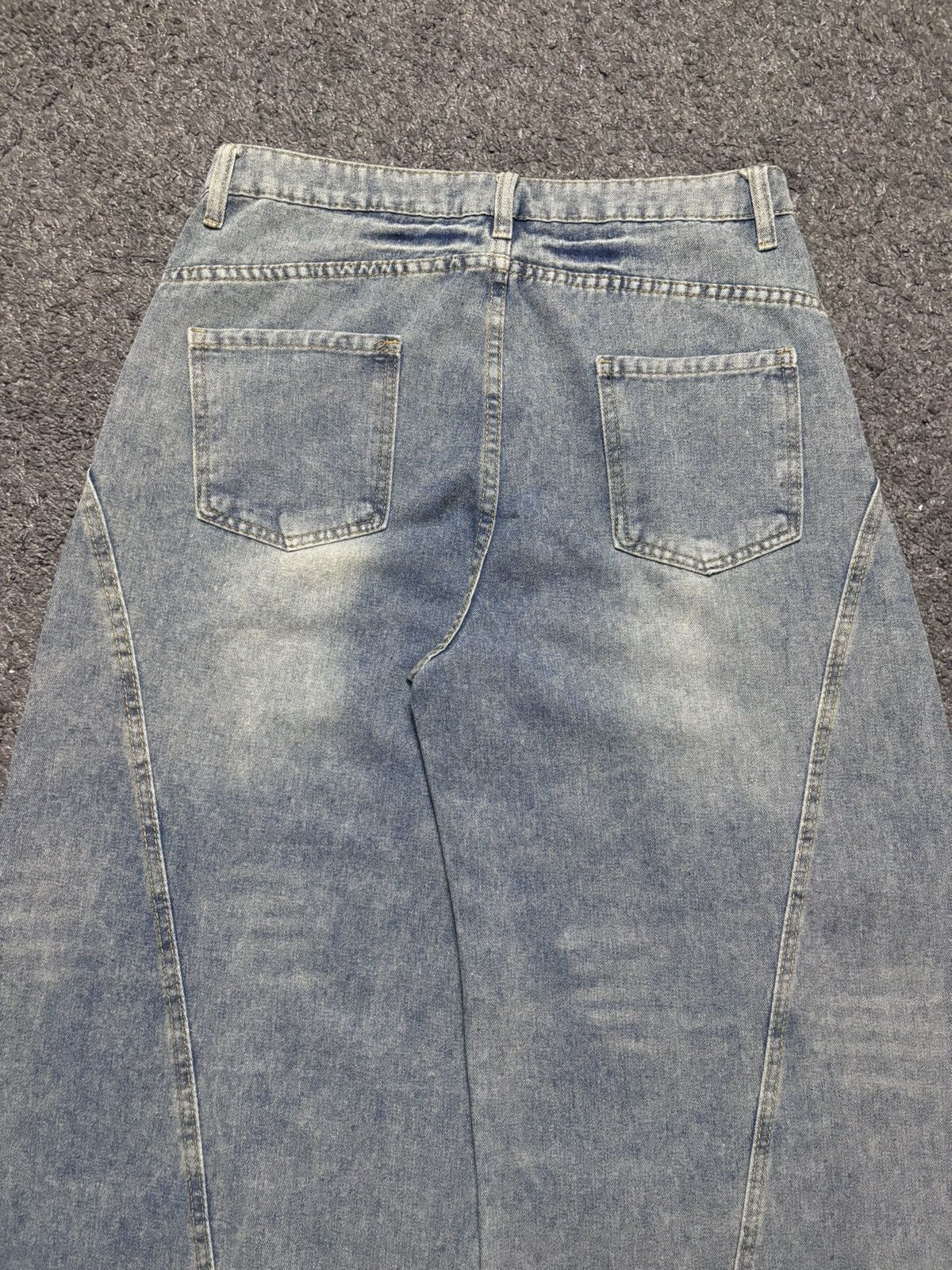 Jean Vintage wide leg rare parachute balloon baggy blue jeans Size US 34 / EU 50 - 15 Thumbnail