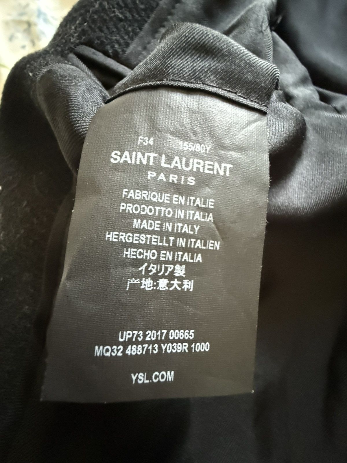 Saint Laurent Paris FW17 Saint Laurent Chesterfield black wool jacket coat Size US XS / EU 42 / 0 - 22 Thumbnail