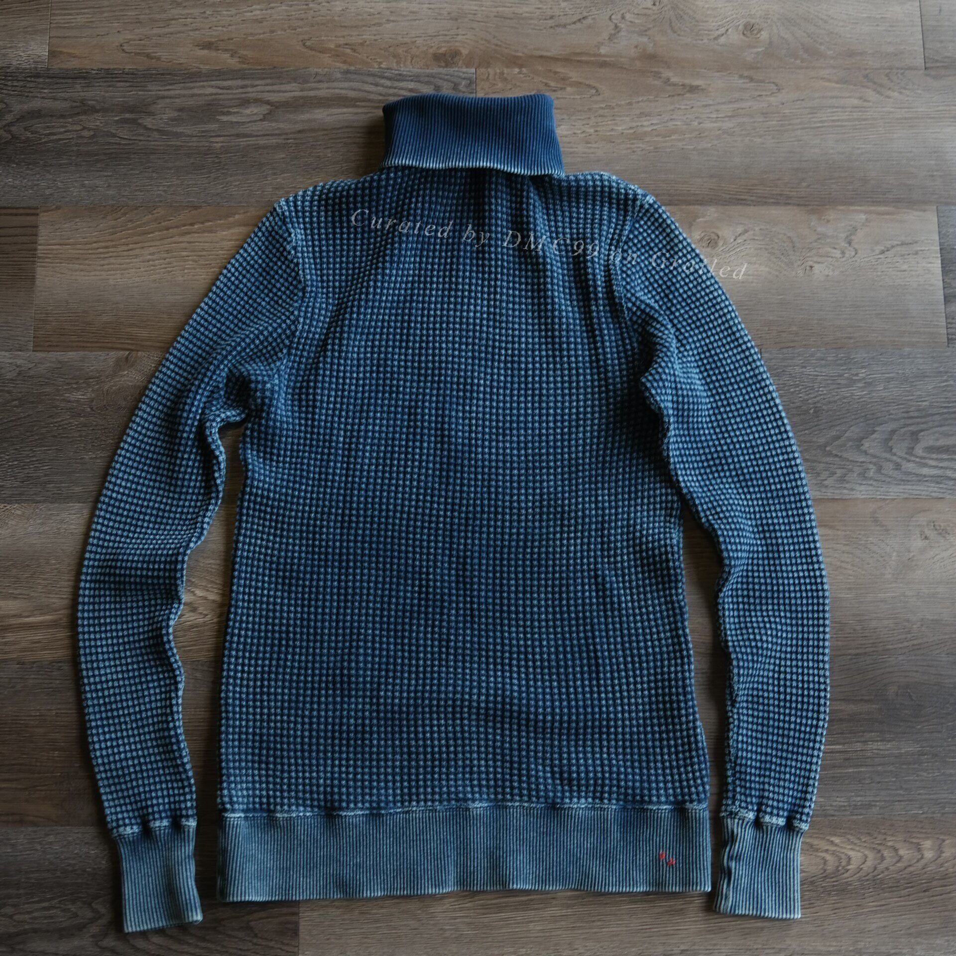 Porter Classic Porter Classic Waffle Indigo Turtleneck Sweatshirt Size US M / EU 48-50 / 2 - 1 Thumbnail