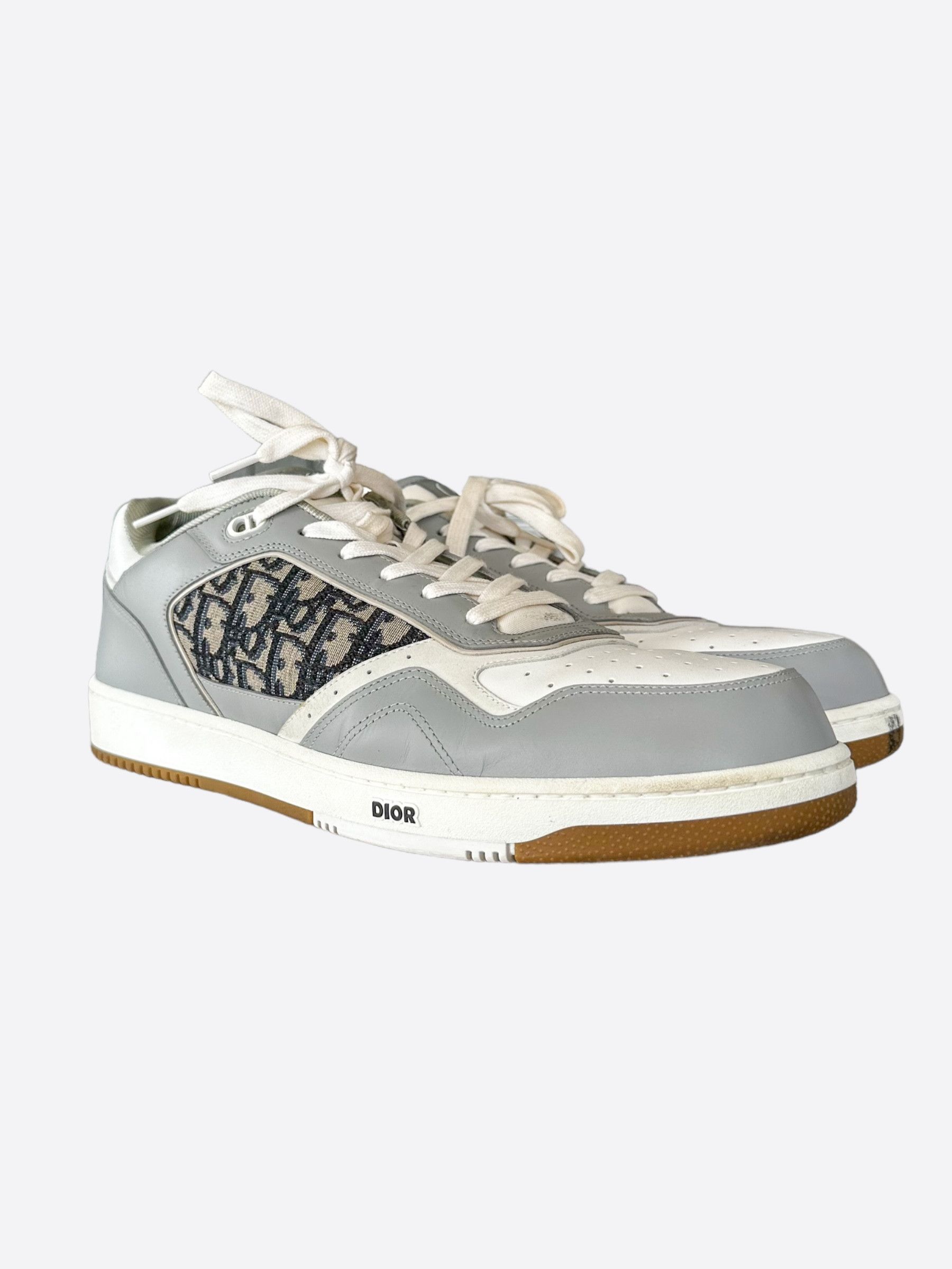 Dior Dior Grey & White Oblique B27 Sneakers Size US 15 / EU 48 - 5 Thumbnail