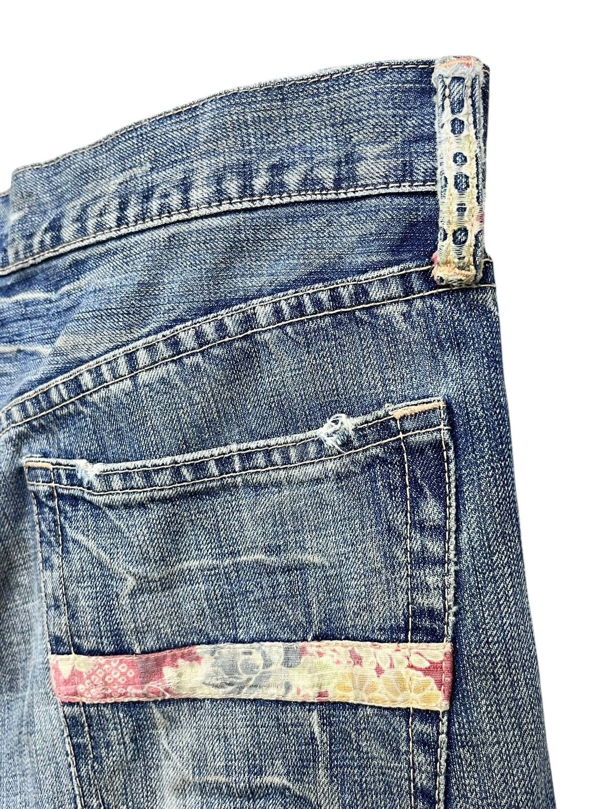 Takeo Kikuchi 🔥Vintage TAKEO KIKUCHI Distressed Ripped Patchwork Mudmax Size US 33 - 10 Thumbnail