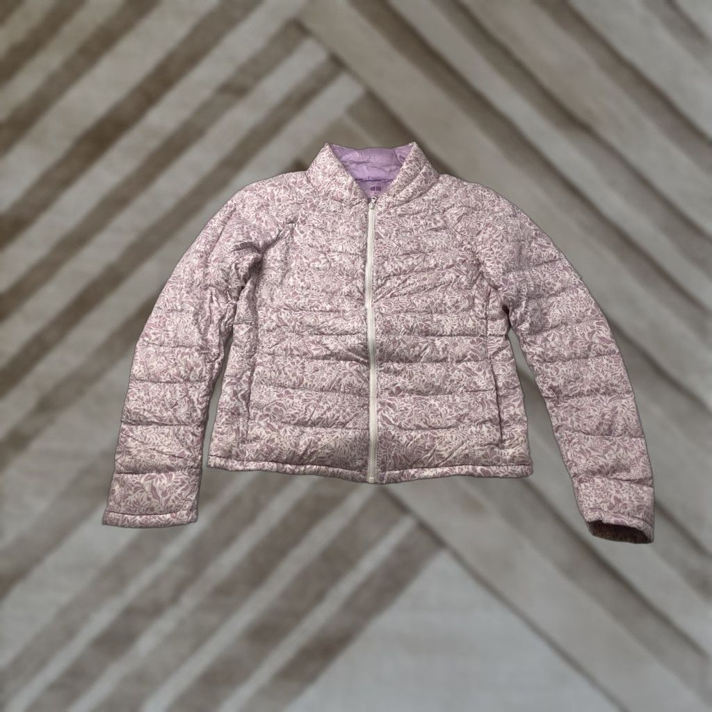 Uniqlo Uniqlo Ultra Light Womens Pink Floral Puffer Down Jacket Full Zip XS Size XS / US 0-2 / IT 36-38 - 1 Thumbnail