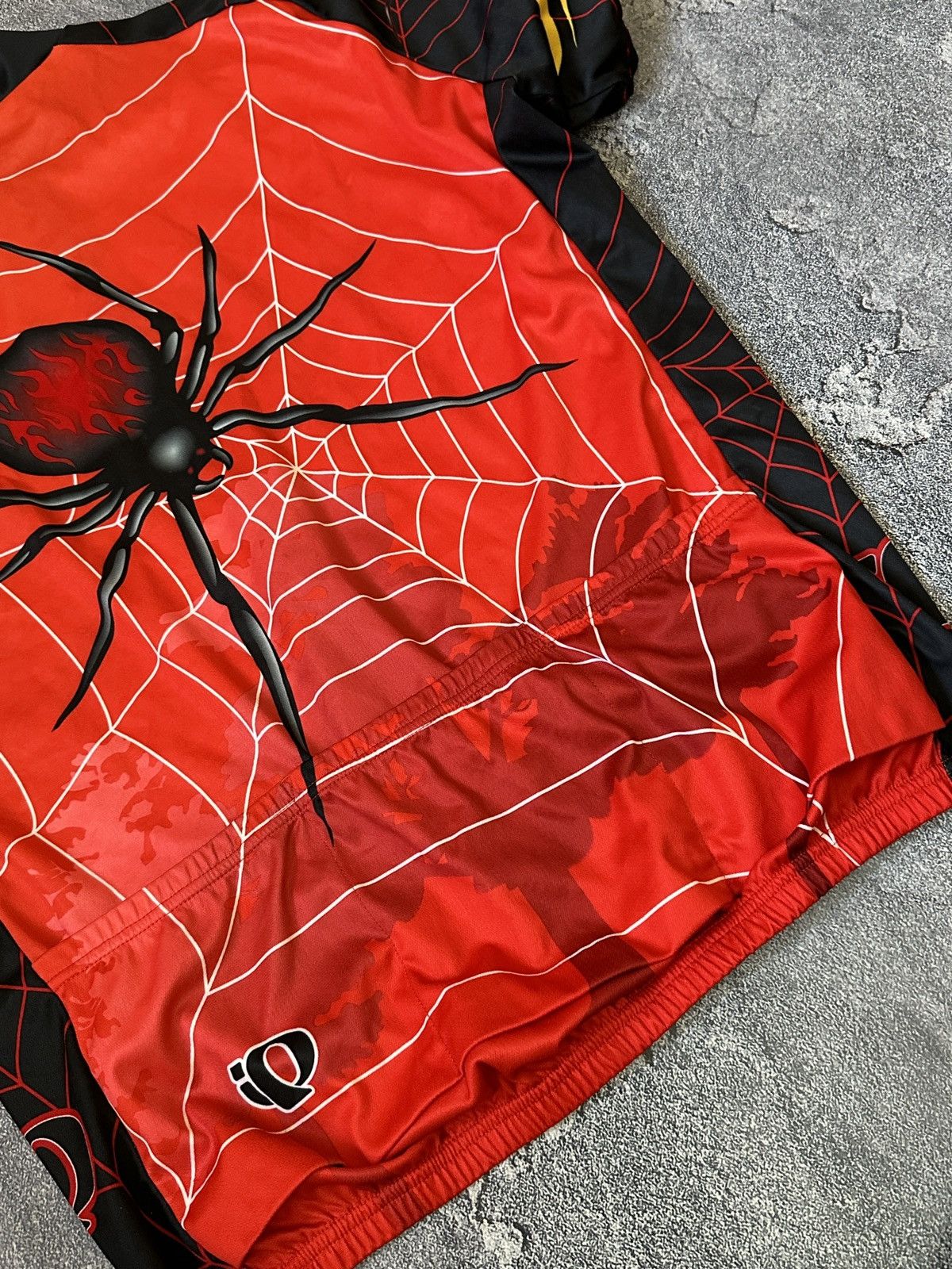 Vintage Very Rare Spyder Web Fire Flame Cycling Jersey Y2k Size US L / EU 52-54 / 3 - 5 Thumbnail