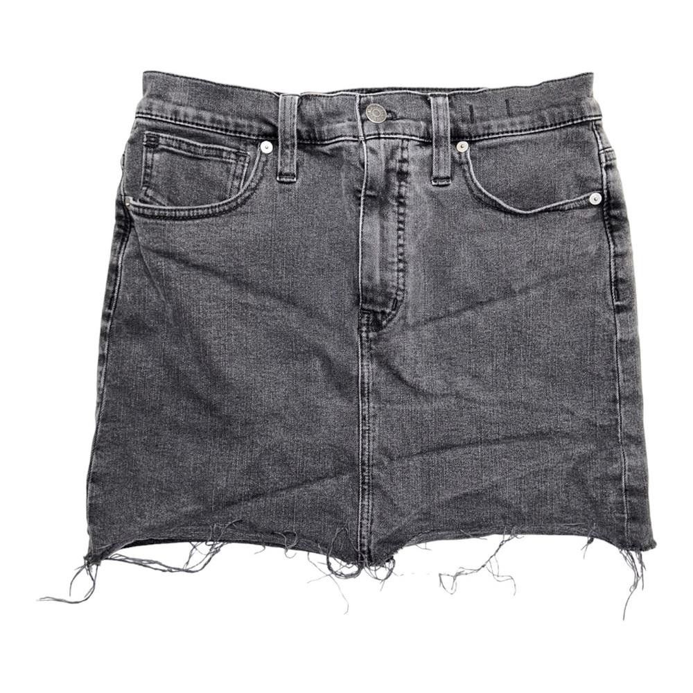 Madewell Madewell l Stretch Denim Straight Black Skirt Size 28 Size 28" / US 6 / IT 42 - 2 Thumbnail