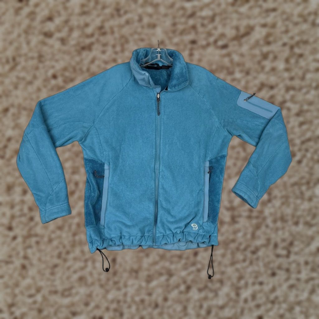 Mountain Hardwear Mountain Hardwear Fleece Jacket Womens Large Blue Full Zip Mock Neck Poly Hiking Size L / US 10 / IT 46 - 1 Thumbnail