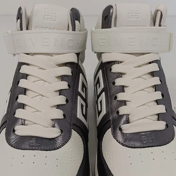Givenchy GIVENCHY G4 Strapped White Logo High Top Sneakers- EU43/US10 Size US 10 / EU 43 - 10 Thumbnail
