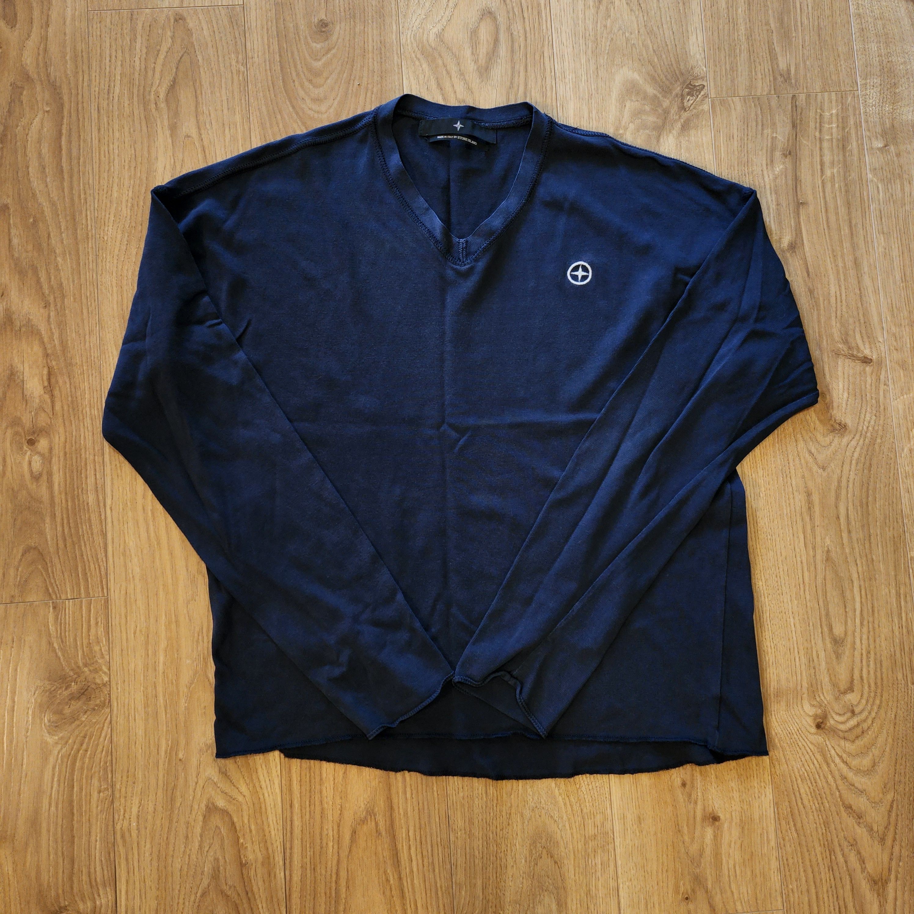 Stone Island × Vintage Stone Island Embroidery V-Neck Size US L / EU 52-54 / 3 - 1 Thumbnail