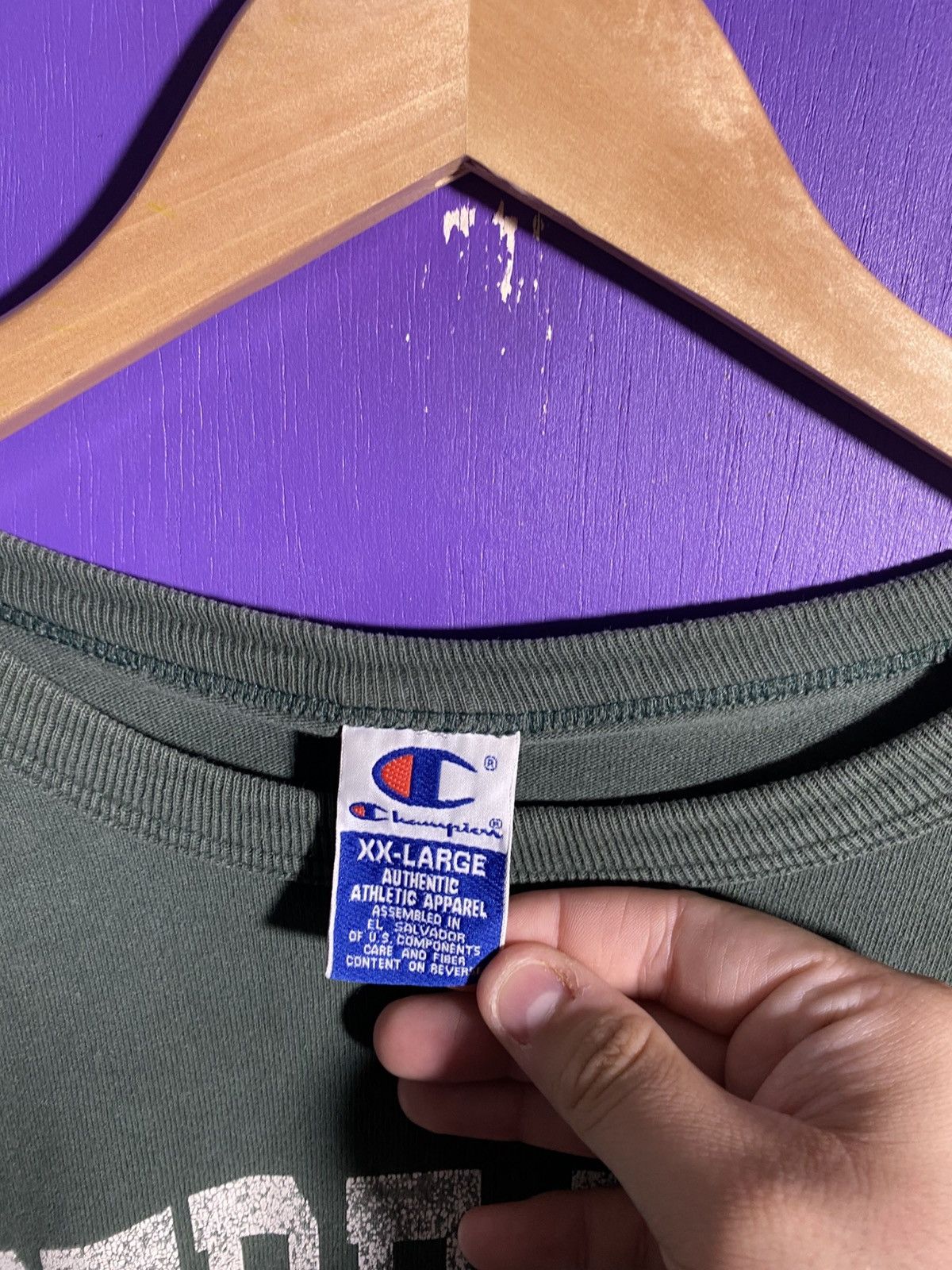 Champion × Vintage Vintage 90s Champion Notre dame spellout tee Size US XXL / EU 58 / 5 - 4 Thumbnail