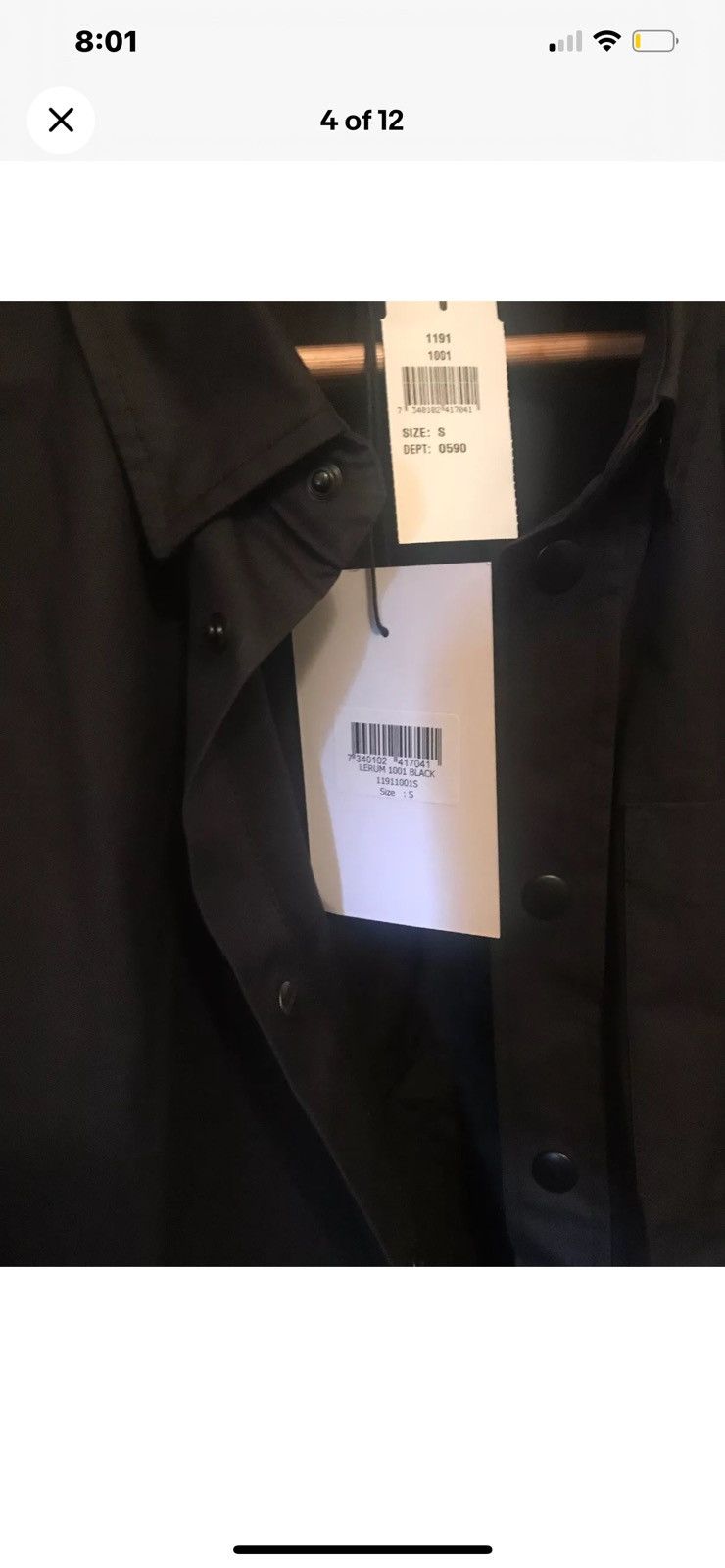 Stutterheim Stutterheim over shirt S new black Size US S / EU 44-46 / 1 - 6 Thumbnail