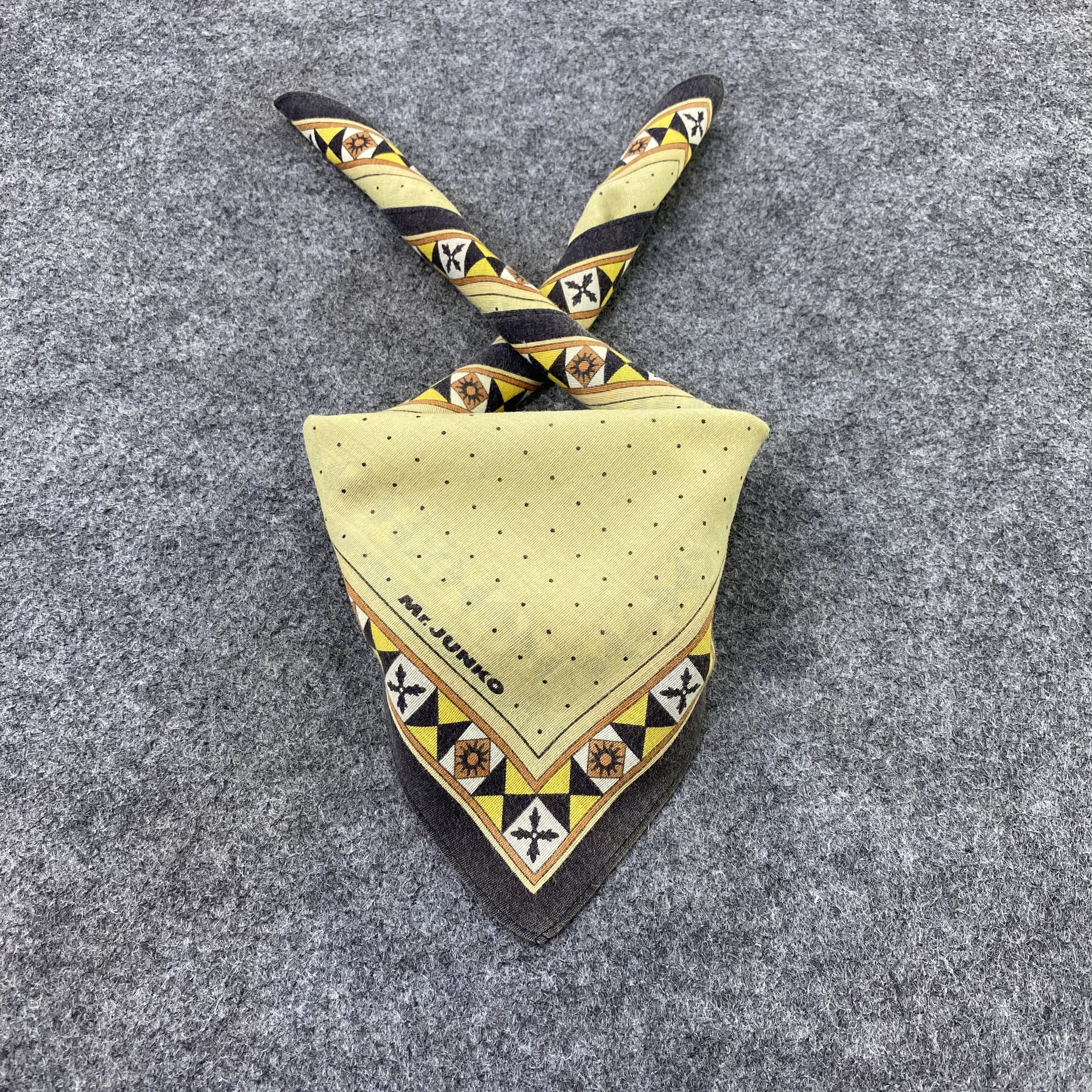Japanese Brand Mr.Junko Handkerchief Neckerchief Bandana-B1919 Size ONE SIZE - 2 Thumbnail