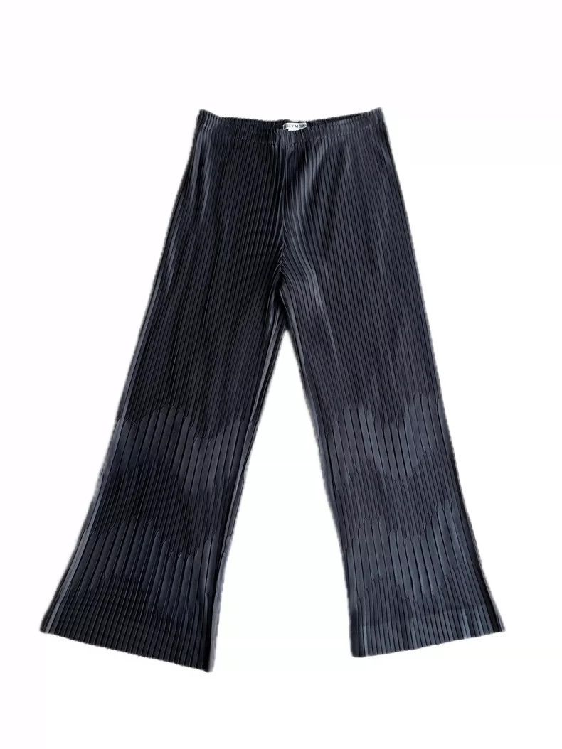 Issey Miyake Issey Miyake size:2 Black wide-leg pants Size 42" / US 20 - 2 Thumbnail
