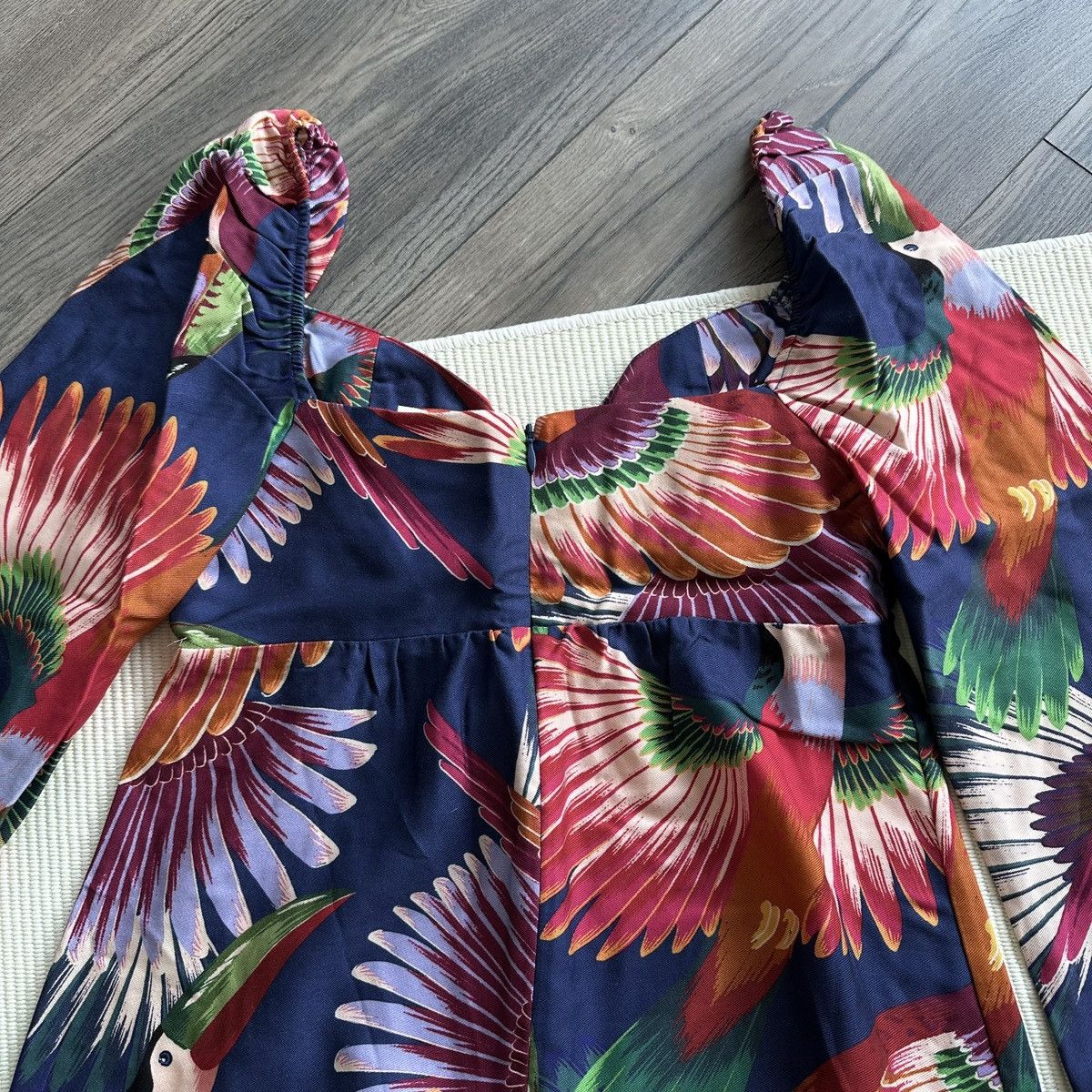 Farm Rio FARM RIO Toucan Long Sleeve Mini Dress Size XS / US 0-2 / IT 36-38 - 4 Thumbnail