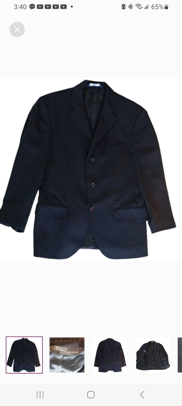 Polo Ralph Lauren Polo Ralph Lauren Blue Label Sports Jacket Size 38L - 1 Thumbnail