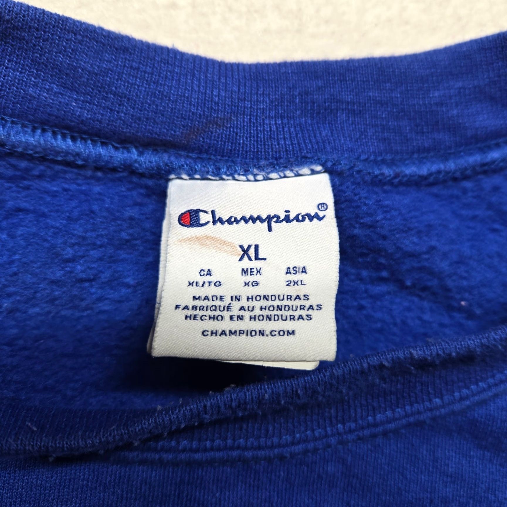 Champion VINTAGE Champion Sweatshirt Pullover XL Men Crewneck St. Louis University Blue Grey University 90s? Size US XL / EU 56 / 4 - 2 Thumbnail
