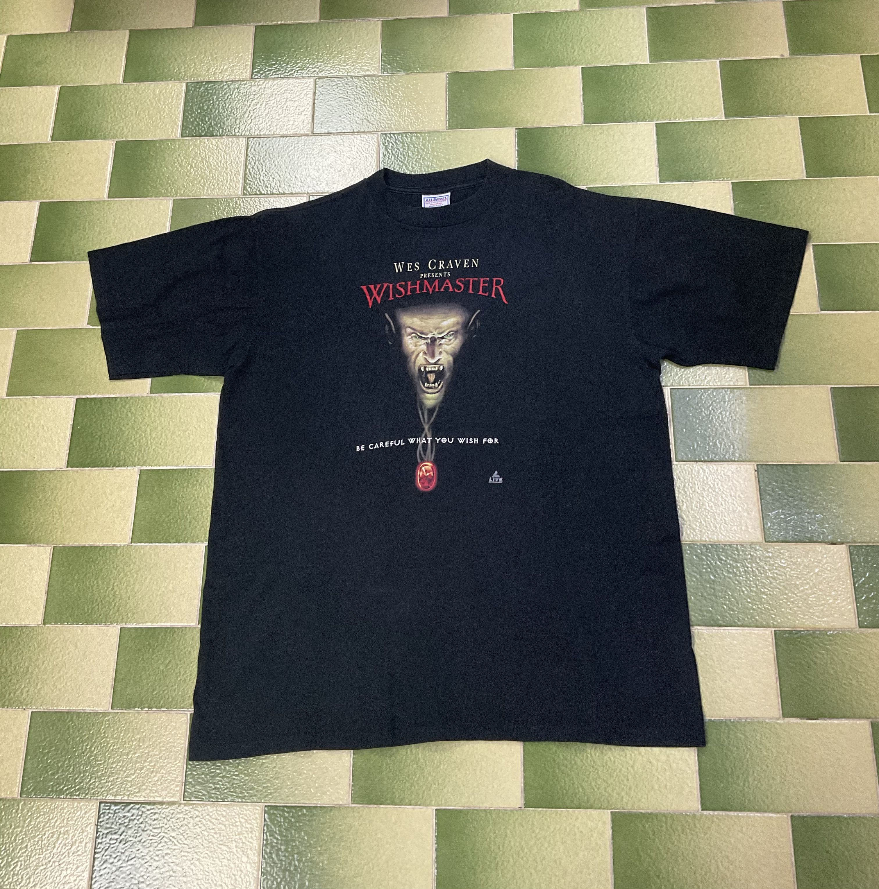 All Sport Vintage 1997 Wishmaster Horror Movie Promo T-Shirt Size US XL / EU 56 / 4 - 1 Thumbnail