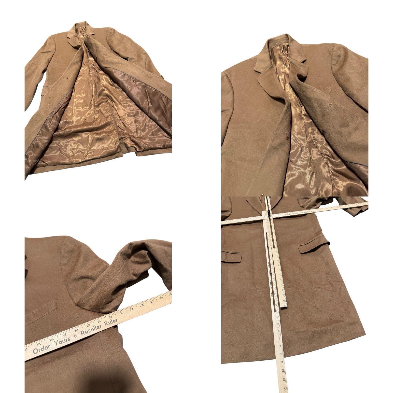 Saks Fifth Avenue SAKS FIFTH AVENUE LORO PIAN A Favola 90/10 Wool Cashmere Coat 42L Camel Topcoat Coat Size US XS / EU 42 / 0 - 9 Thumbnail