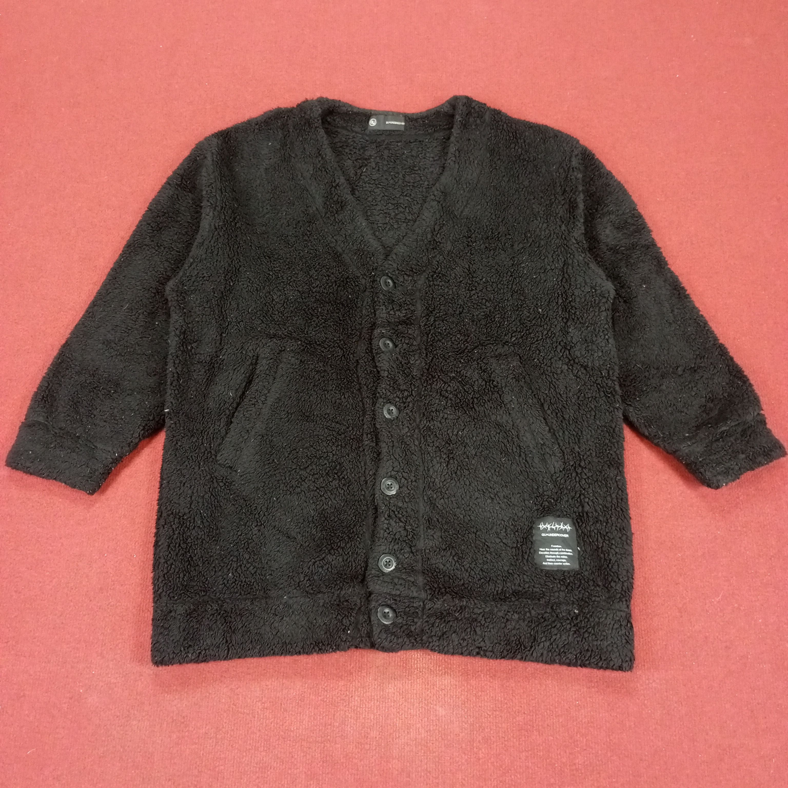 GU × Undercover GU X Undercover Japanese Brand Custom Art Fleece Jacket Size US XL / EU 56 / 4 - 3 Thumbnail