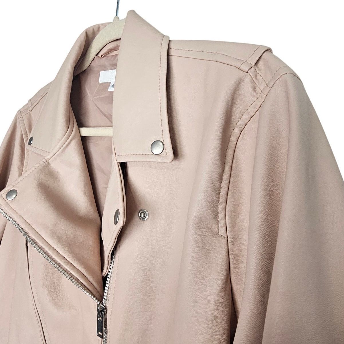 Uniqlo Uniqlo Womens Faux Leather Jacket Sz XL Asymmetric Zip Biker Size XL / US 12-14 / IT 48-50 - 5 Thumbnail