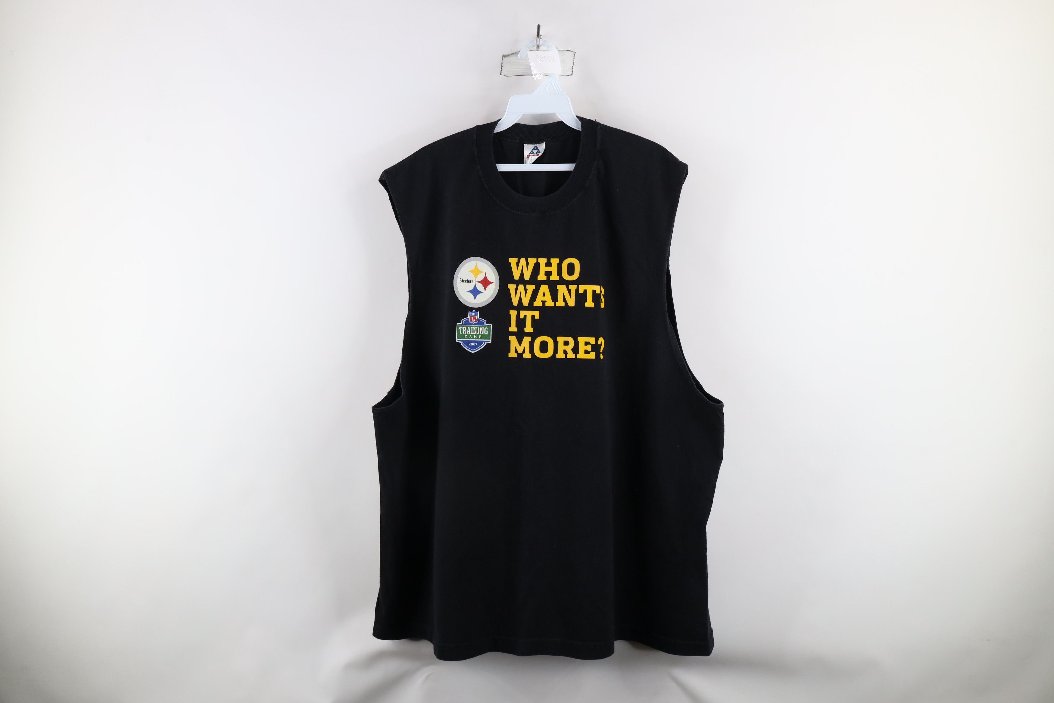 Vintage Vintage 2007 Pittsburgh Steelers Football Muscle T-Shirt Size US XXL / EU 58 / 5 - 1 Thumbnail