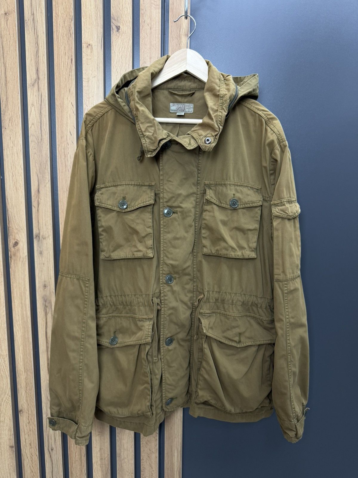 Wallace & Barnes Wallace & Barnes Olive Field Jacket Hooded Military Style Size US XXL / EU 58 / 5 - 1 Thumbnail