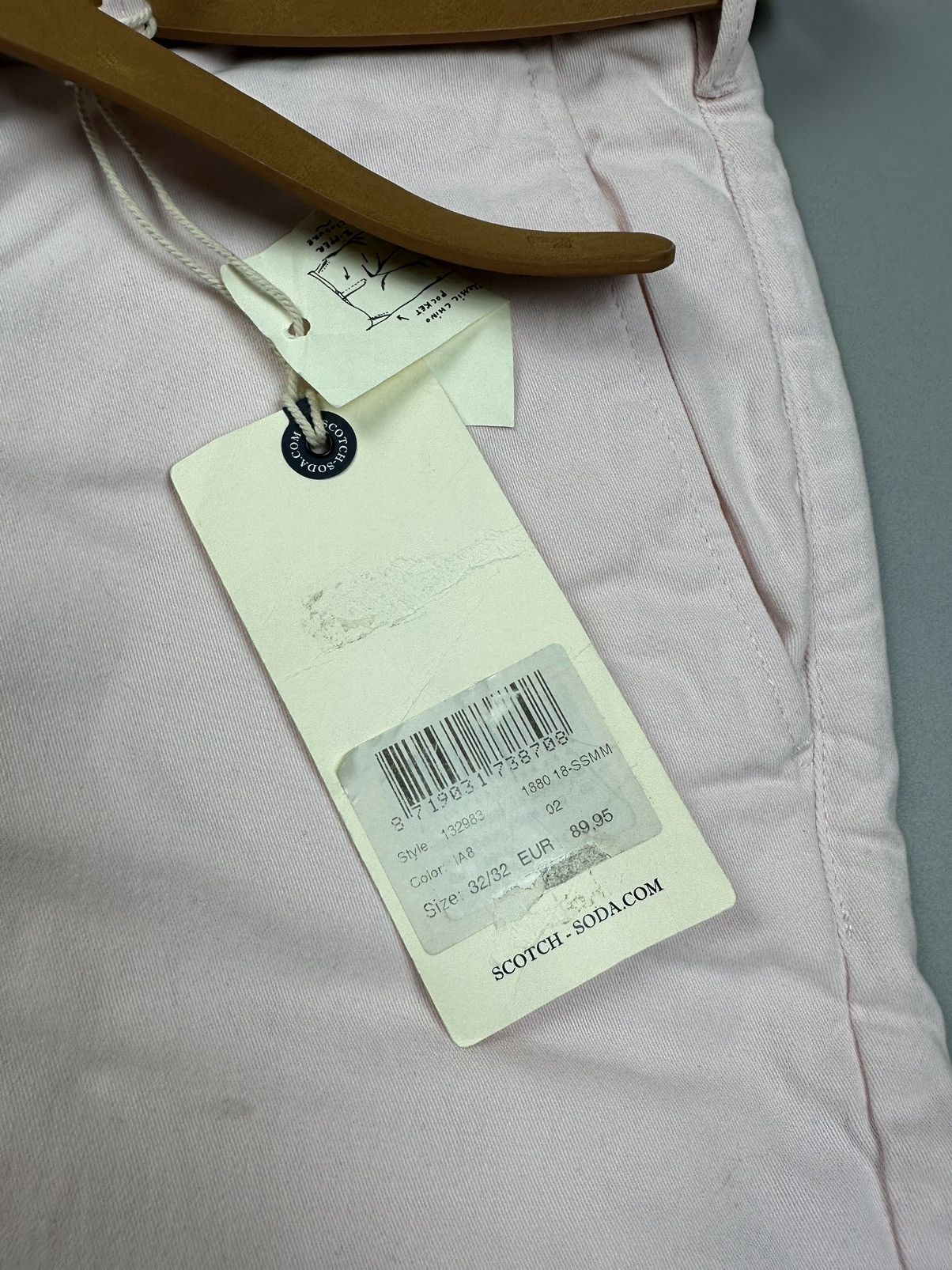 Scotch & Soda Light pink chinos scotch&soda+ leather belt Size US 32 / EU 48 - 4 Thumbnail