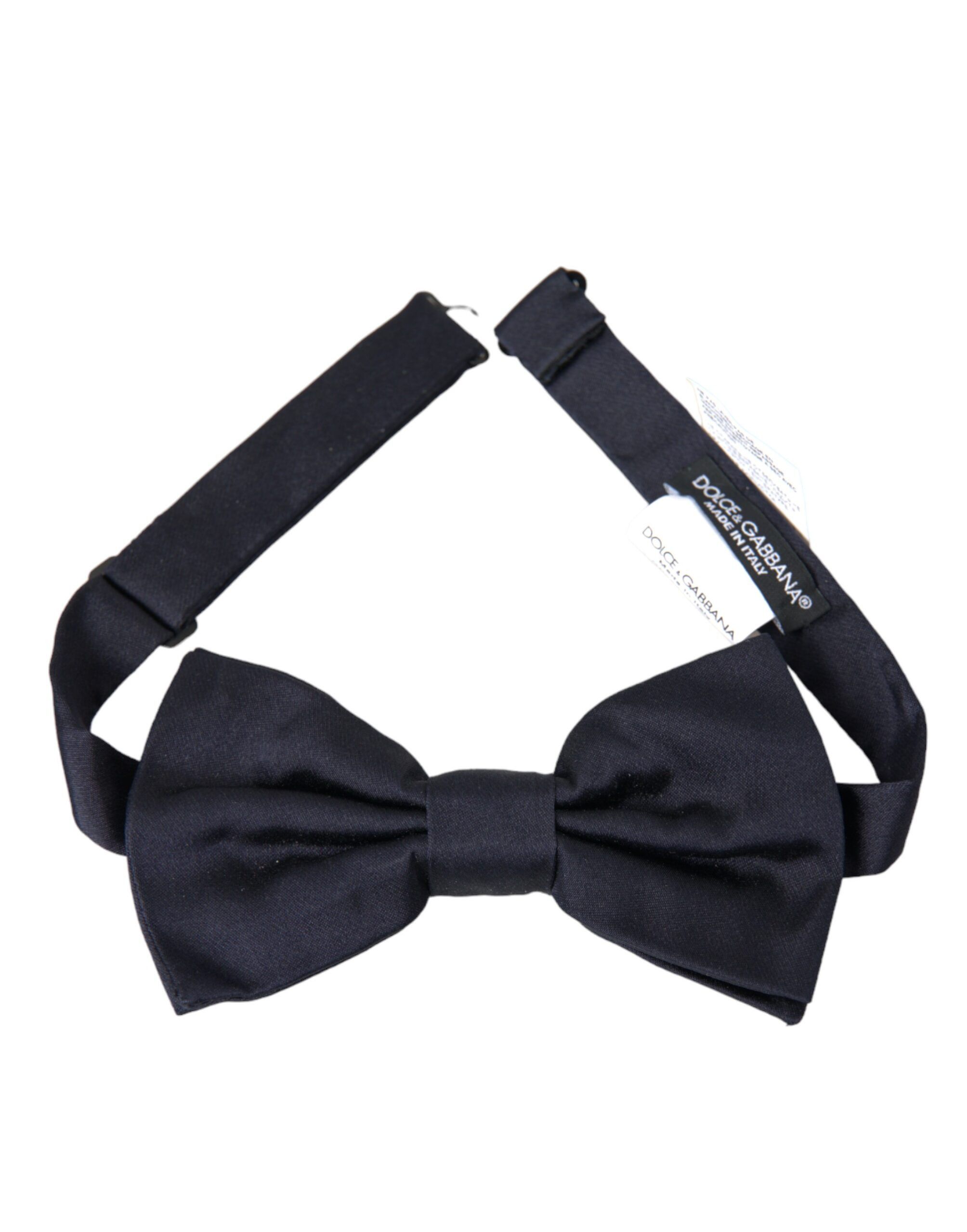 Dark Blue Silk Adjustable Neck Men Bow Men's Tie