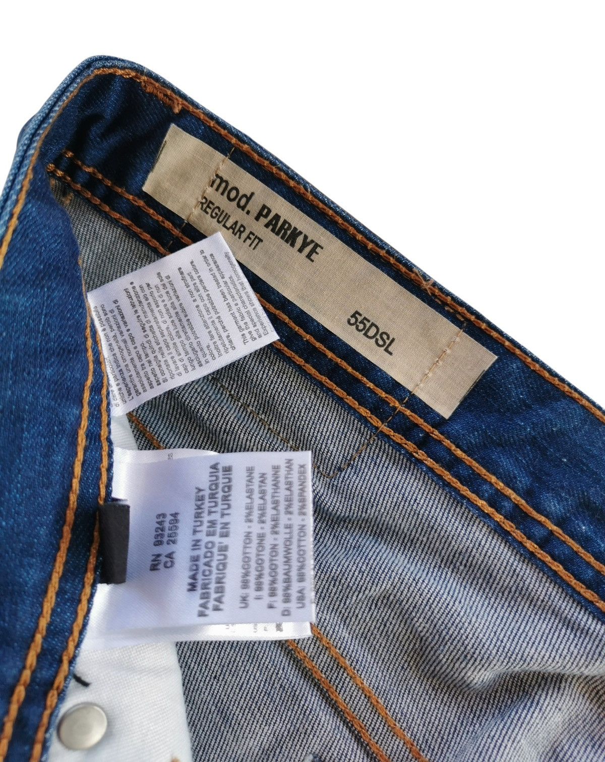 Diesel Diesel 55DSL Regular Fit Mod Parkye Denim Jeans Size US 36 / EU 52 - 10 Thumbnail
