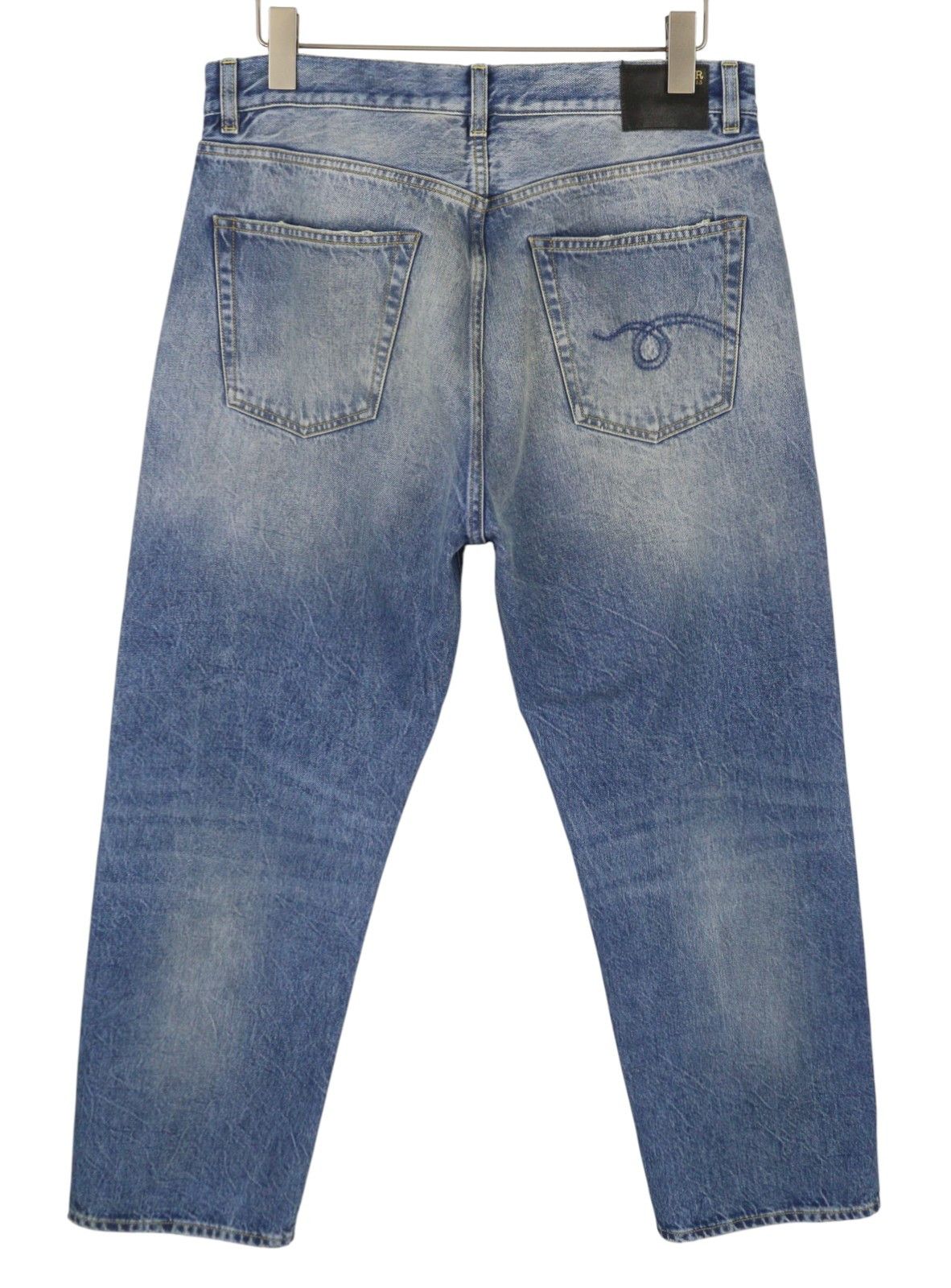 R13 CUFFED X-BF 29 Jasper Blue Cropped Jeans 88830 Size 29" - 2 Thumbnail
