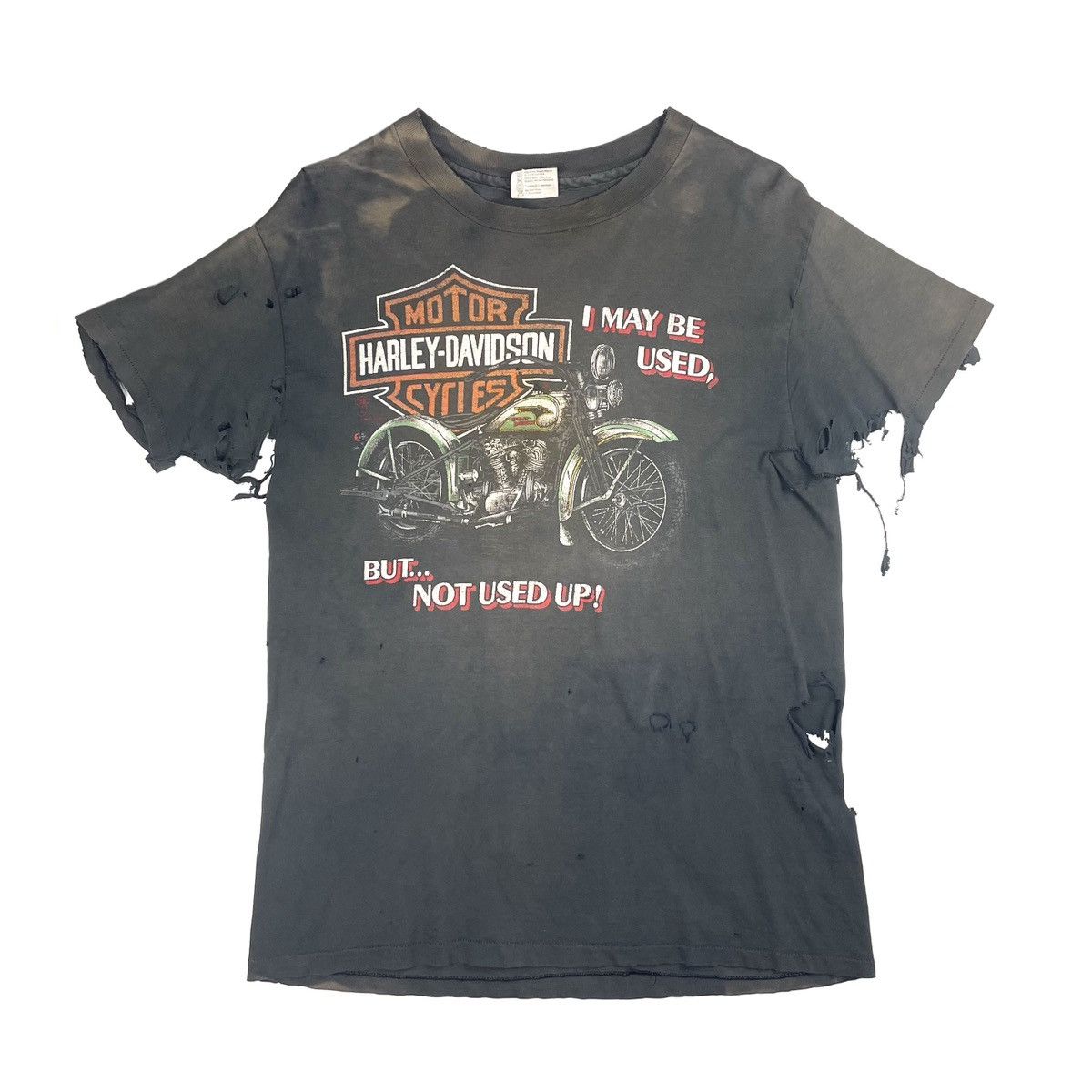 Harley Davidson VINTAGE 80'S THRASHED FADED HARLEY DAVIDSON T-SHIRT Size US L / EU 52-54 / 3 - 2 Thumbnail