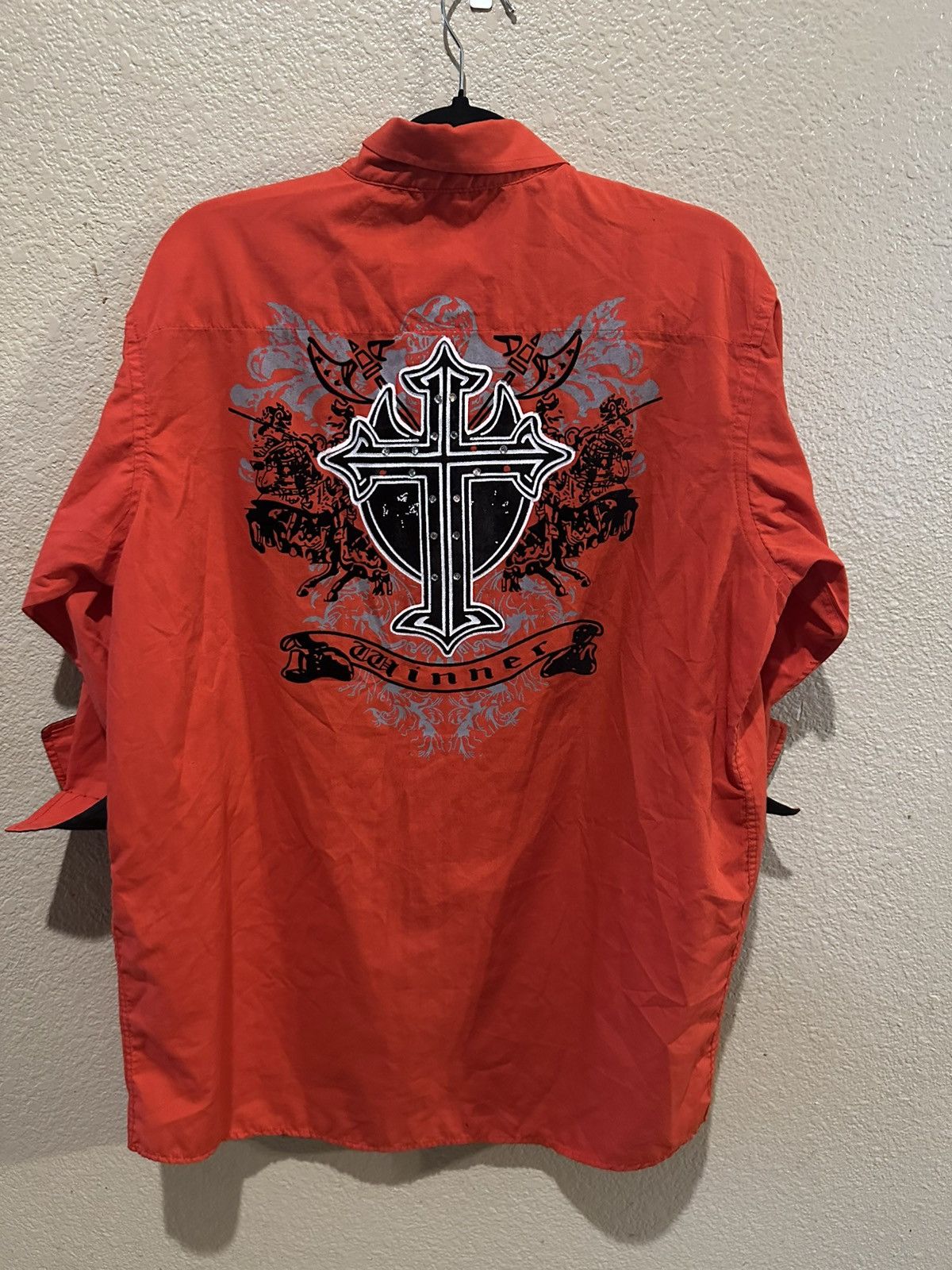 Other Y2k button up with cross embroidery on front and back Size US L / EU 52-54 / 3 - 2 Thumbnail