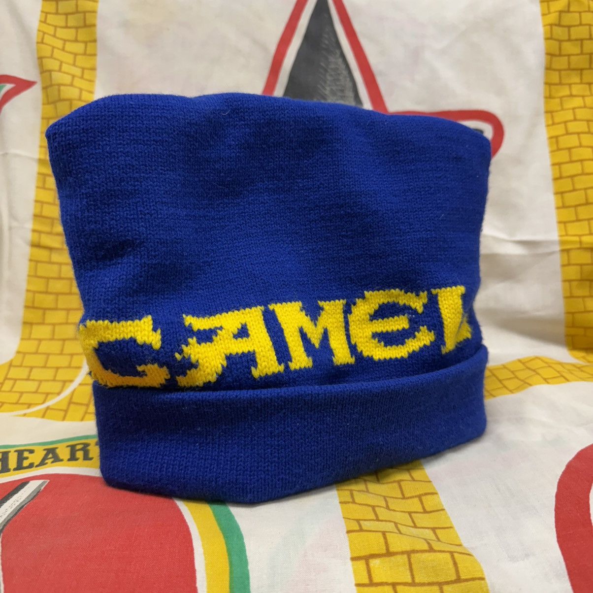 Camel × Vintage Vintage 90s Camel Cigarettes Wool Blend Knit Beanie Hat Size ONE SIZE - 4 Thumbnail