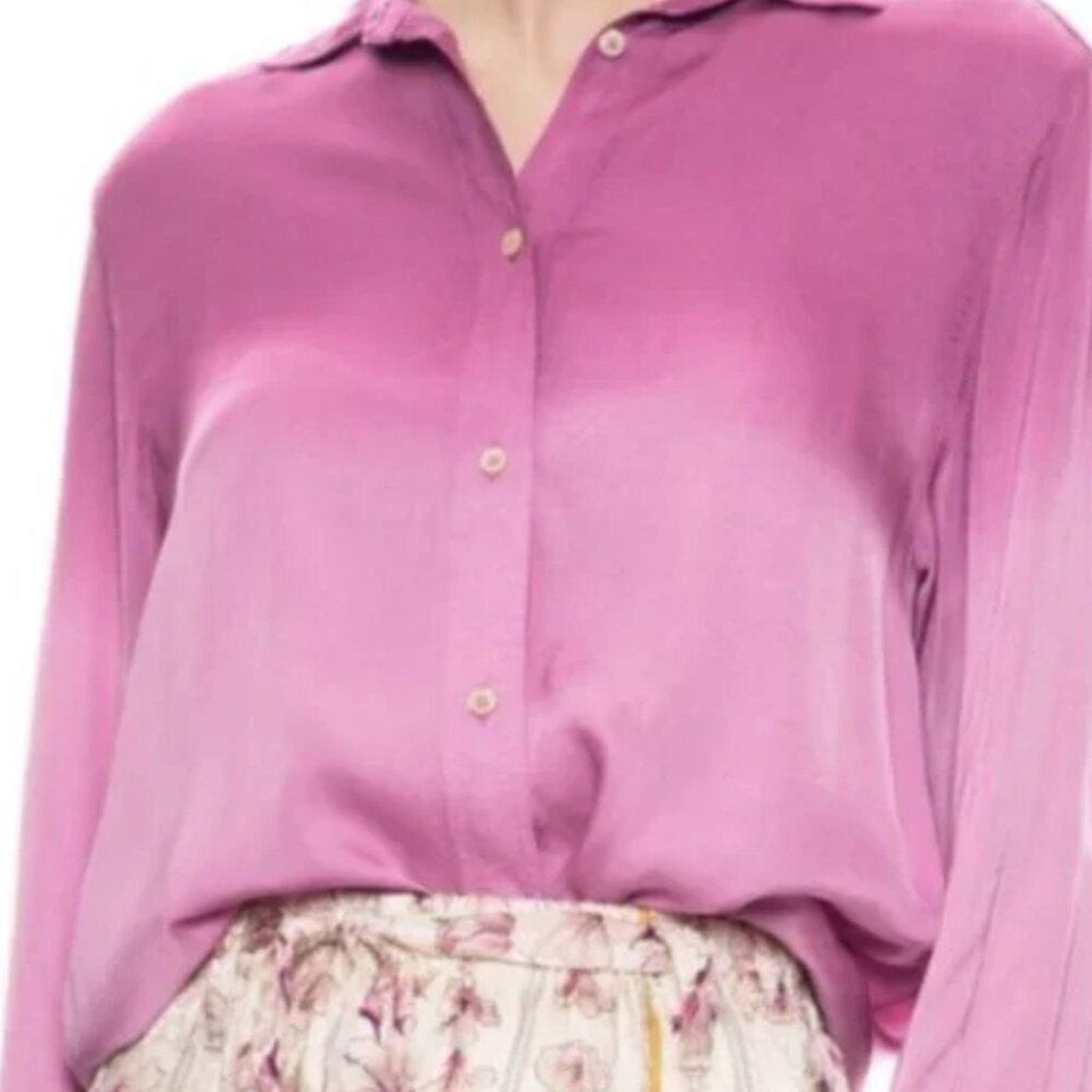 forte_forte Forte forte Woman Degrade Satin Shirt S Size S / US 4 / IT 40 - 3 Thumbnail