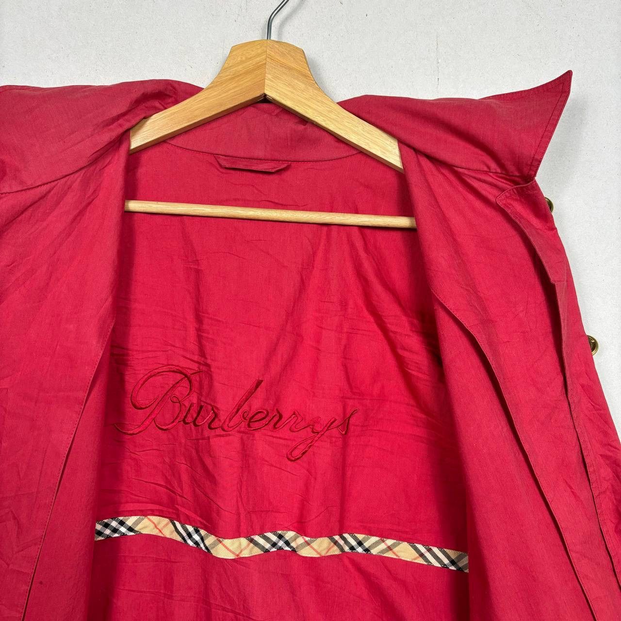 Burberry Vintage Burberrys Red Hooded Parka Jacket 90s Archive Japan Size US L / EU 52-54 / 3 - 8 Thumbnail