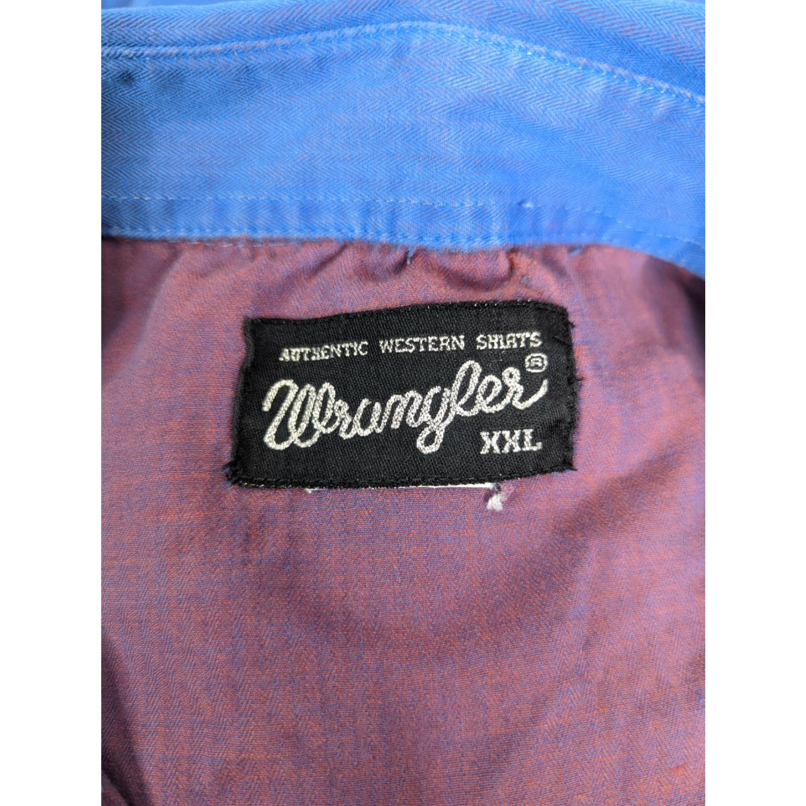 Wrangler VINTAGE Wrangler Blue Pearl Snap Long Sleeve Western Shirt 2XL Embroidered L6S Mens Shirt Size US XXL / EU 58 / 5 - 3 Thumbnail