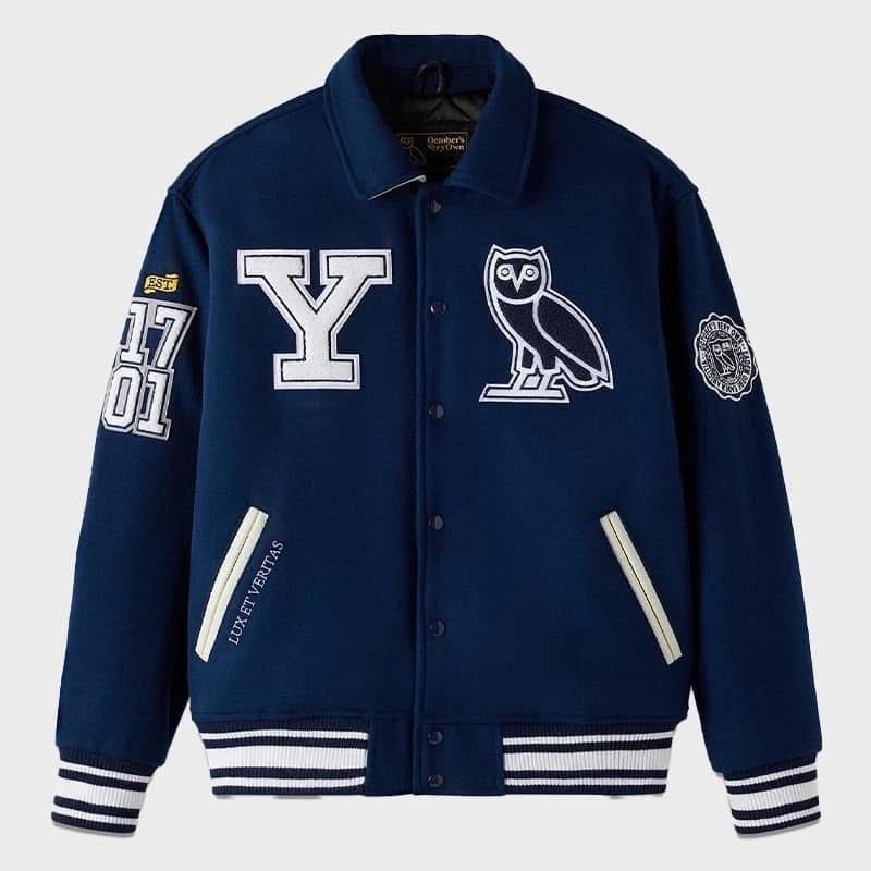 October's Very Own OVO x Yale University Navy Varsity Jacket Size US S / EU 44-46 / 1 - 1 Thumbnail