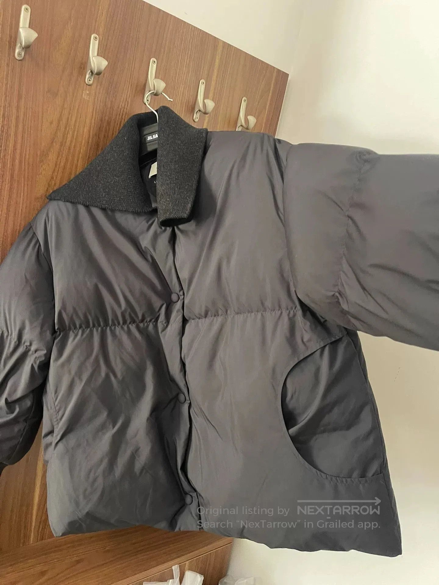 KEAGAN HOFFMAN Black Down Jacket with Knit Collar. Size XS / US 0-2 / IT 36-38 - 9 Thumbnail