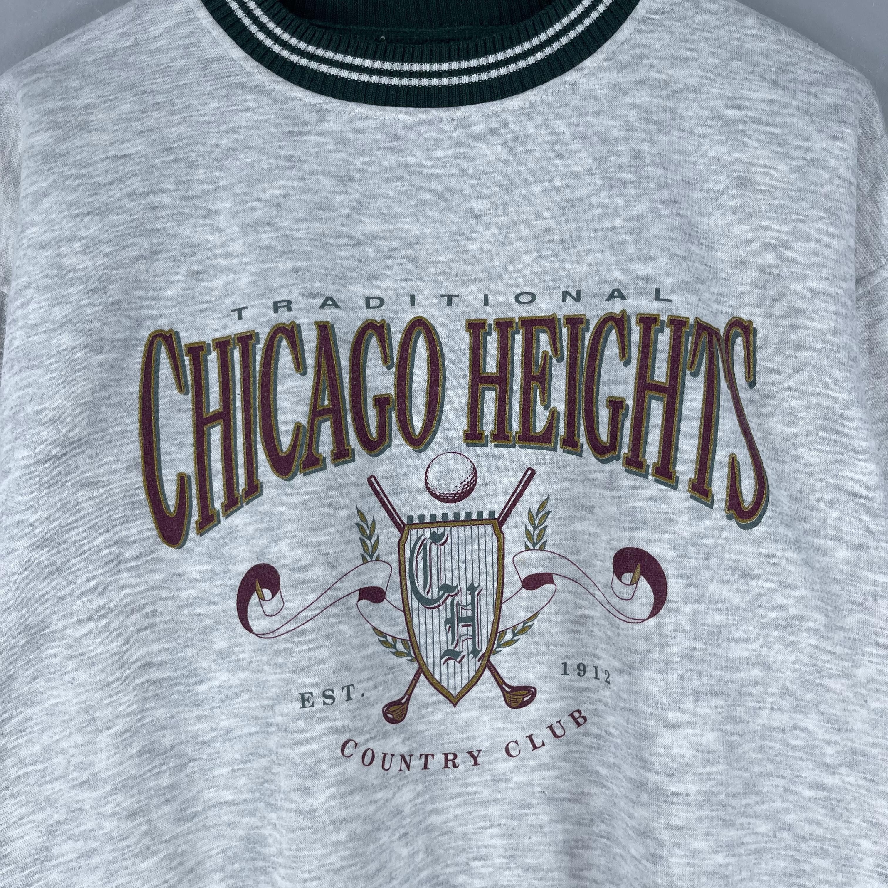 Vintage Vintage 90s CHICAGO HEIGHTS Country Club Sweatshirt Size US M / EU 48-50 / 2 - 2 Thumbnail