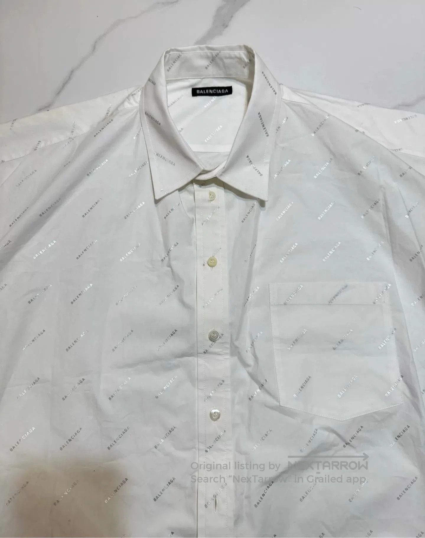 Balenciaga Balenciaga Silver Logo Print Long. Size US S / EU 44-46 / 1 - 5 Thumbnail