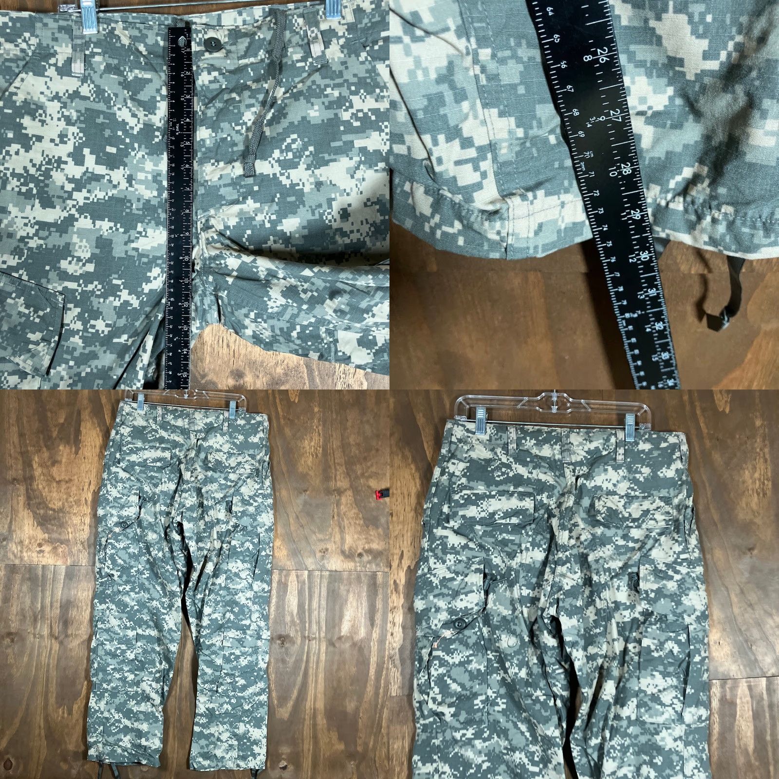 Vintage VINTAGE Army ACU Digital Camo Combat Pants Green Camo Uniform Medium Short Unisex Pants M Green 2000s 90s? Size US 31 - 8 Thumbnail